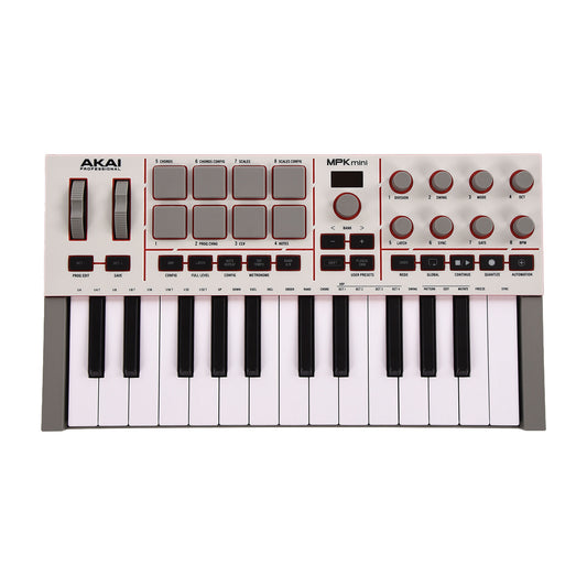 Akai MPK Mini IV Compact MIDI Keyboard & Pad Controller White Effects and Pedals / Controllers, Volume and Expression