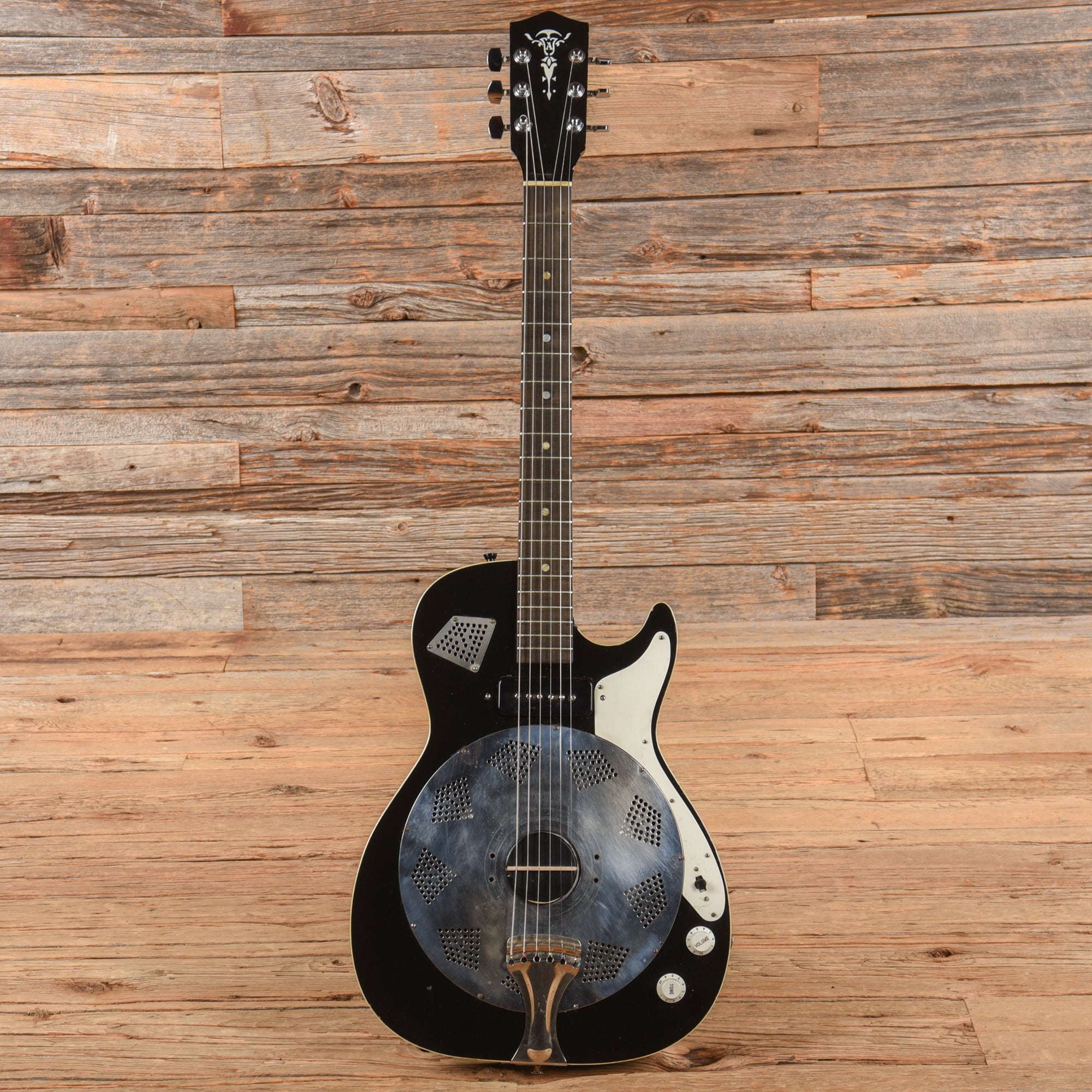 Alden Resonator w/ added Pickup Black 1960s Electric Guitars / Hollow Body