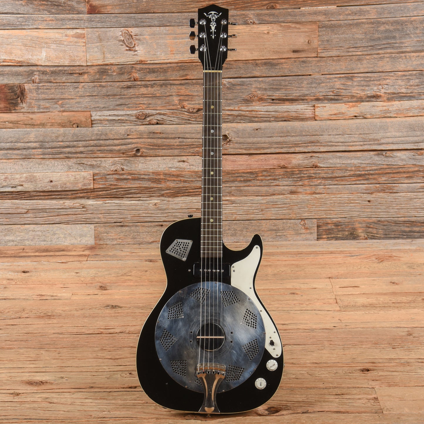 Alden Resonator w/ added Pickup Black 1960s Electric Guitars / Hollow Body