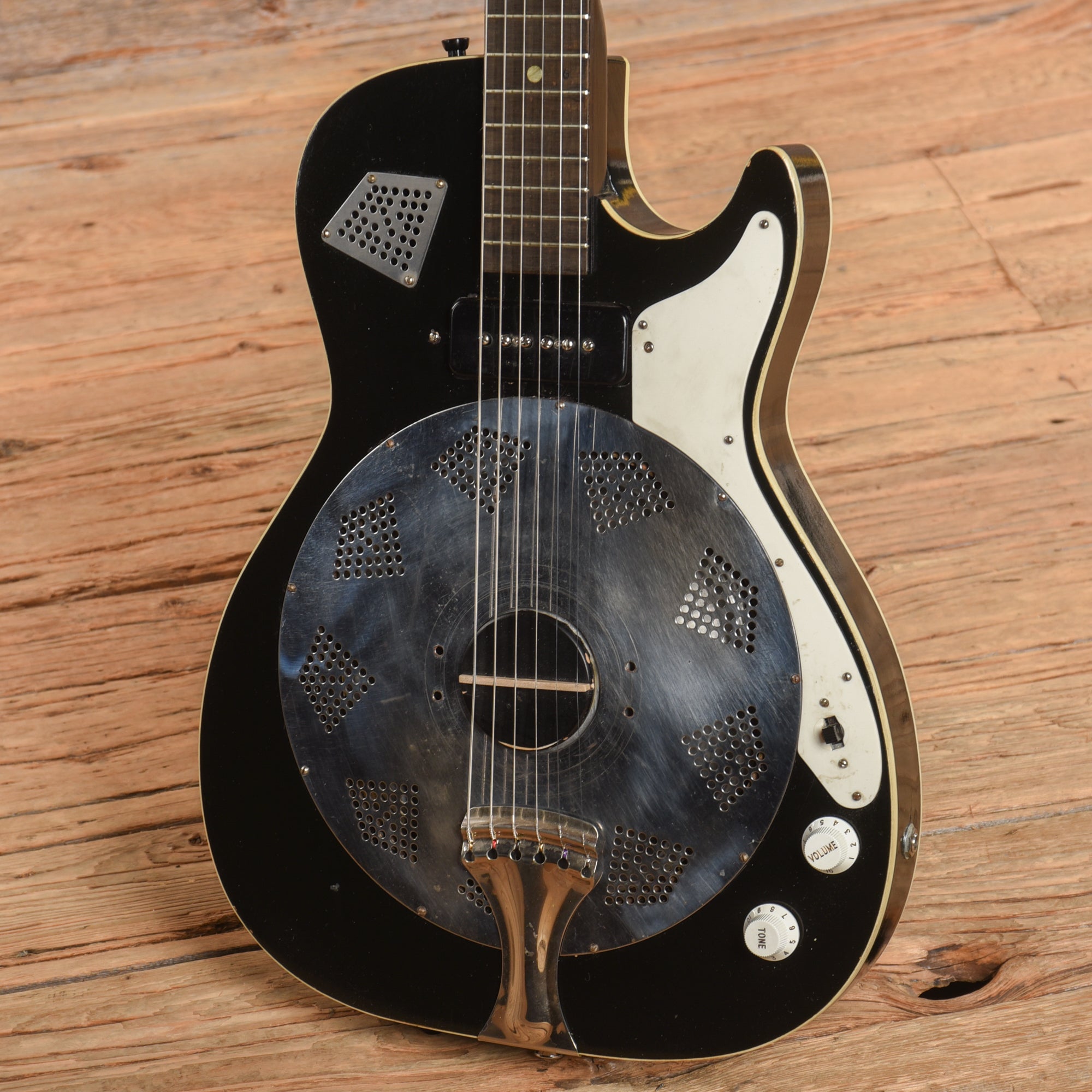 Alden Resonator w/ added Pickup Black 1960s Electric Guitars / Hollow Body