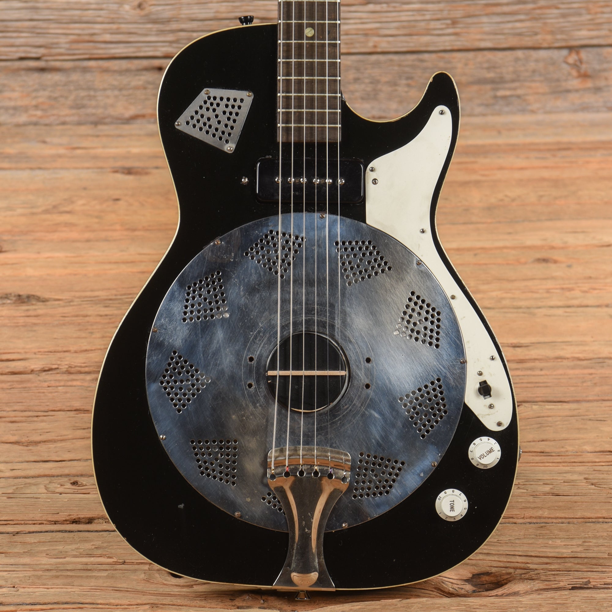 Alden Resonator w/ added Pickup Black 1960s Electric Guitars / Hollow Body