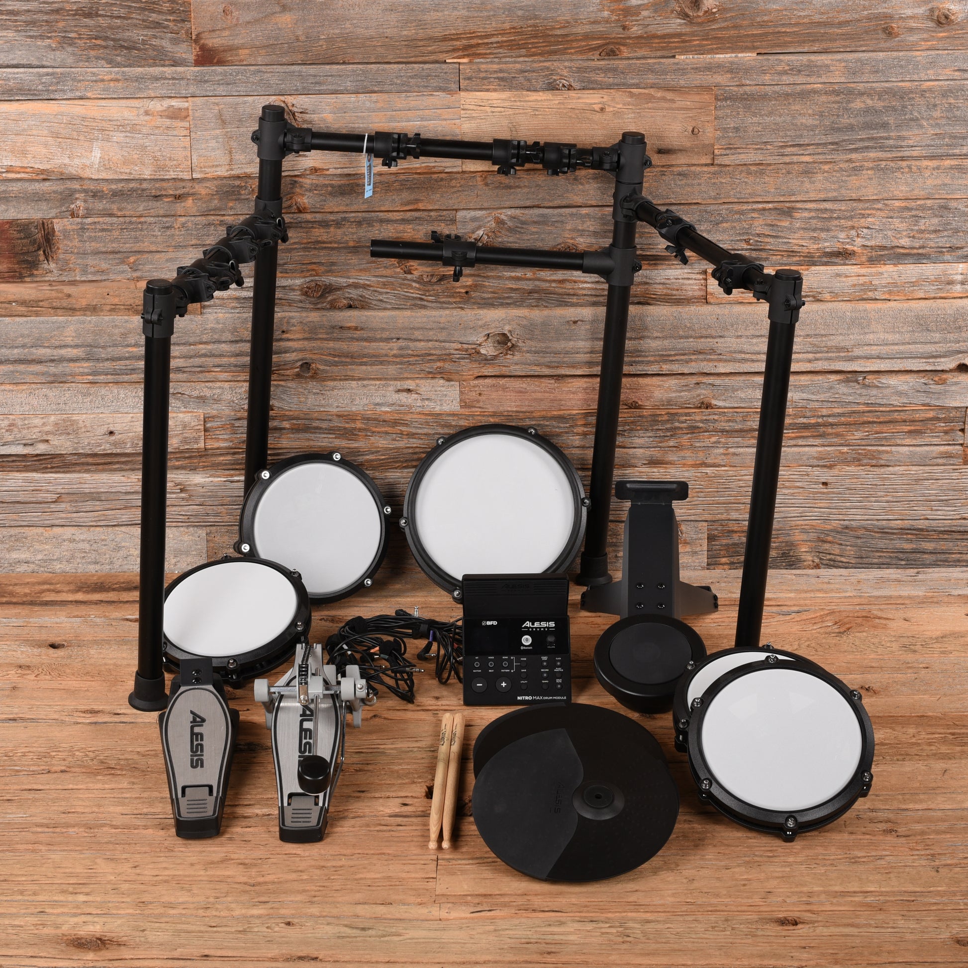 Alesis Nitro Max Kit Electronic Drum Set w/ Expansion Set Electronic Percussion