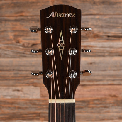 Alvarez AF60 Herringbone Folk/OM Acoustic Guitar Natural Acoustic Guitars