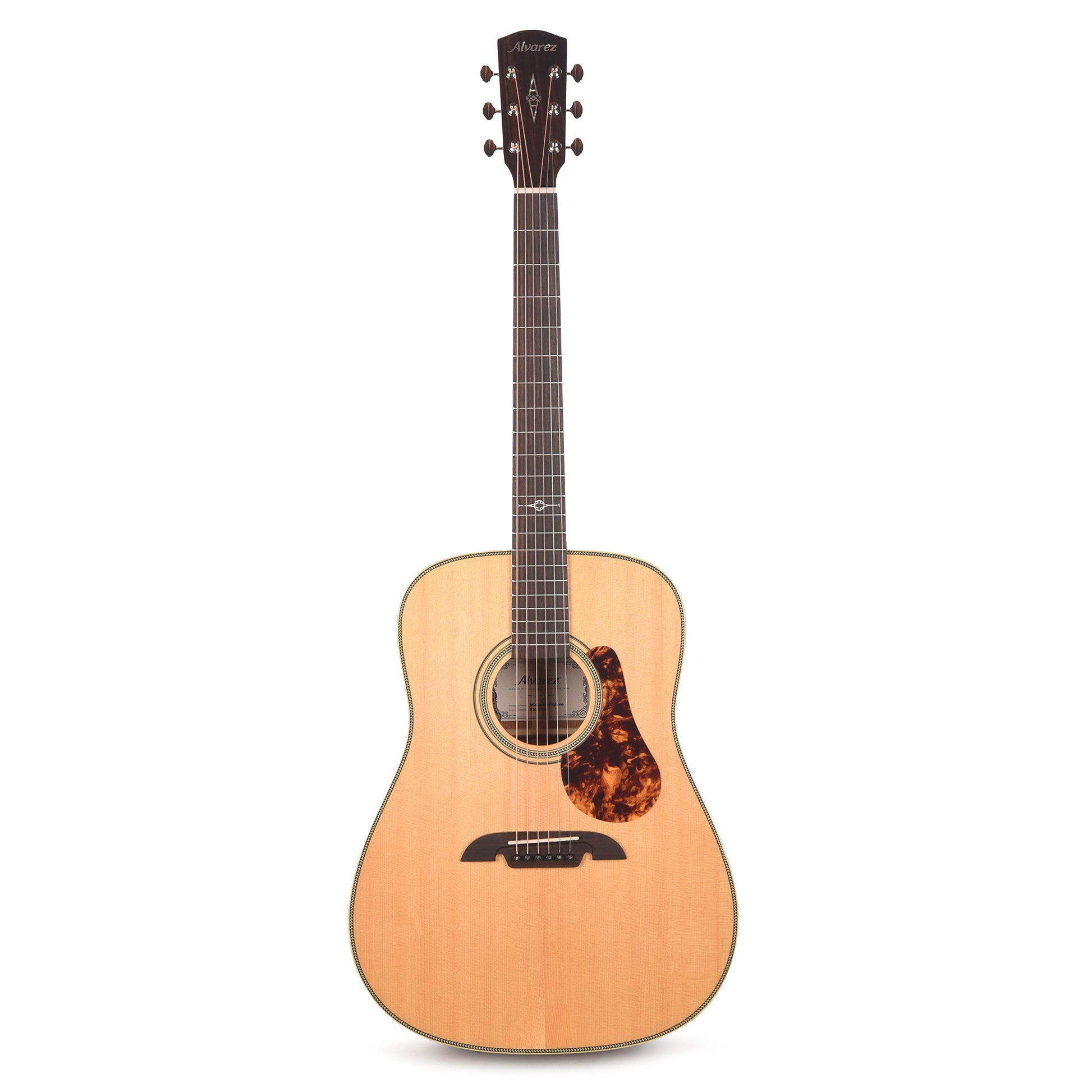 Alvarez MD60e Masterworks Dreadnought Solid AAA Sitka Spruce/Solid African Mahogany Natural w/Herringbone Acoustic Guitars