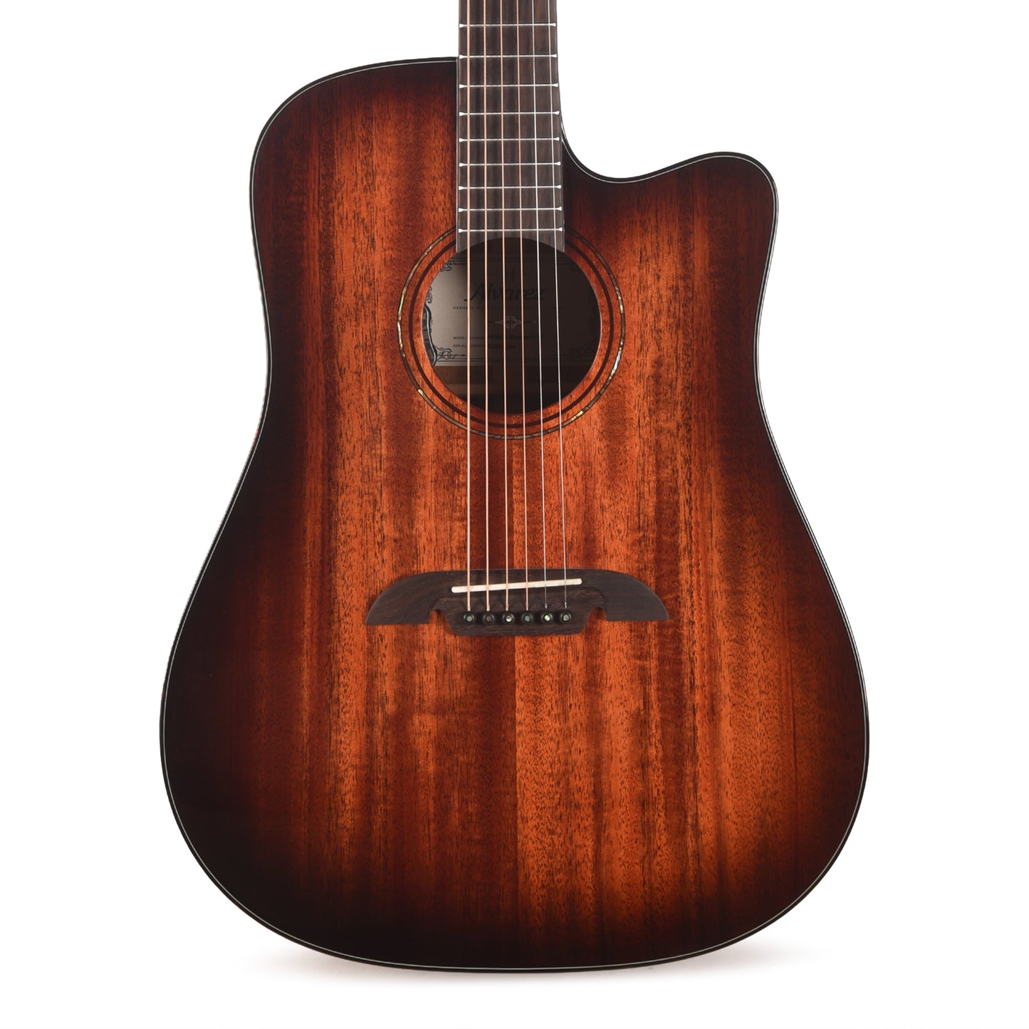 Alvarez MD66ce Masterworks Dreadnought Solid African Mahogany/Solid African Mahogany Shadowburst Acoustic Guitars