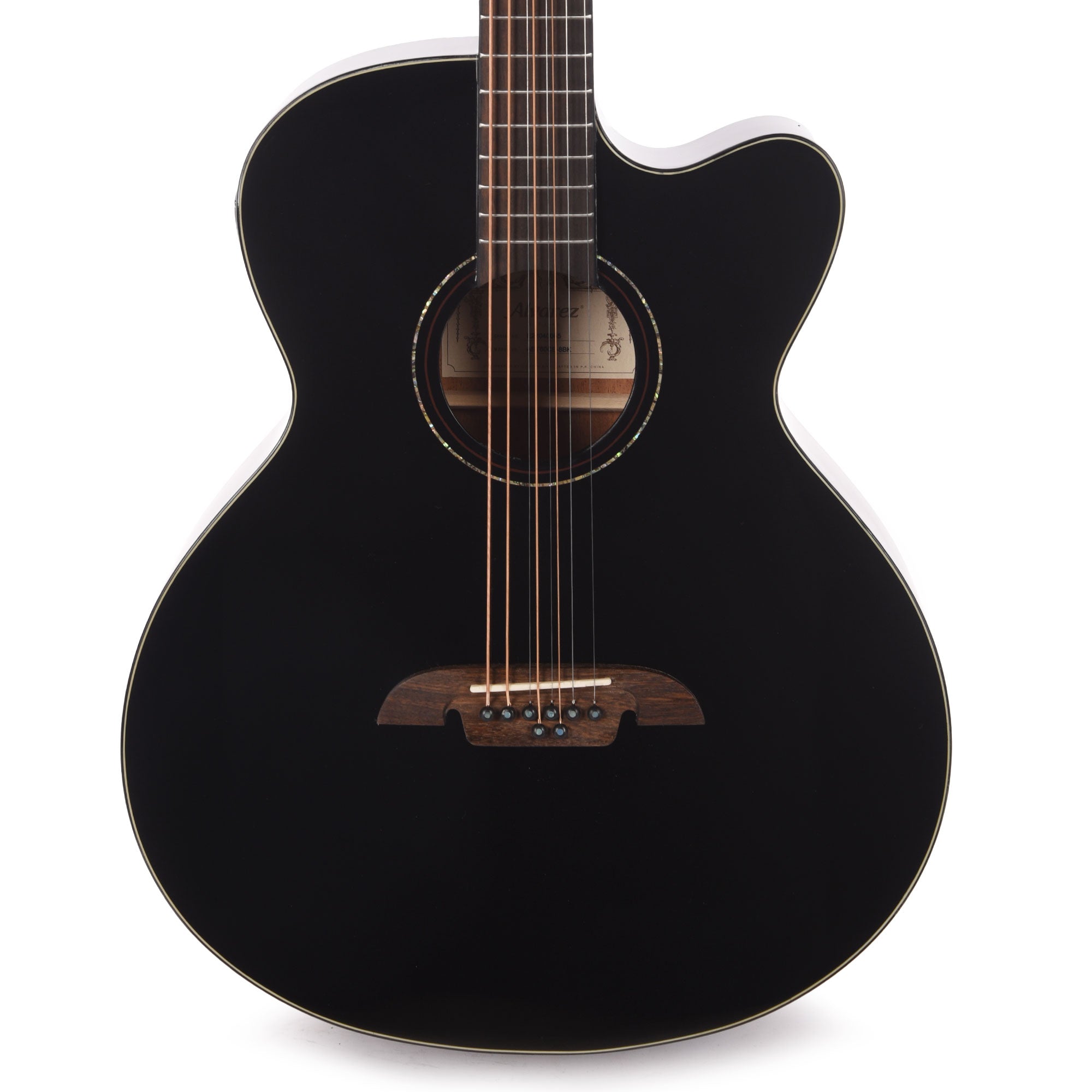 Alvarez ABT60CE-8BK Artist Series Acoustic Guitar 8-String Baritone Guitar Shadowburst Gloss Acoustic Guitars / Baritone