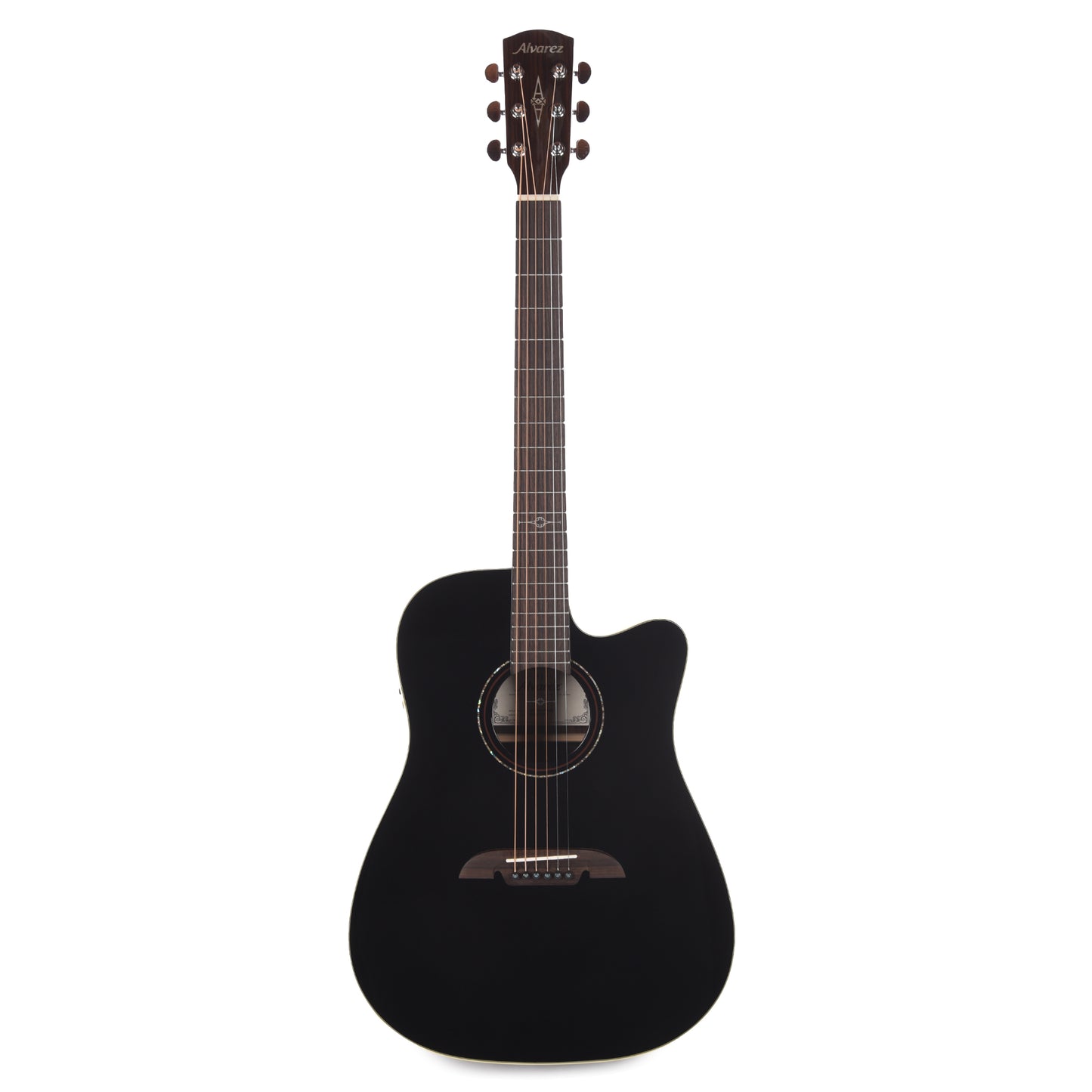 Alvarez AD70ce Dreadnought Acoustic Electric Guitar Black Acoustic Guitars / Dreadnought