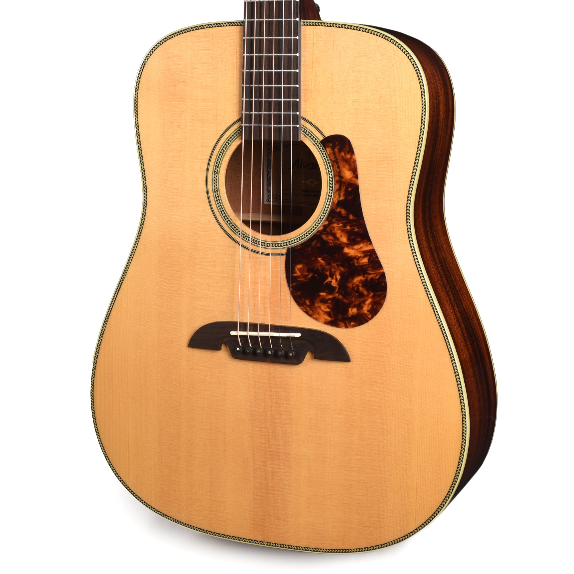 Alvarez MD60 Masterworks Dreadnought Solid AAA Sitka Spruce/Solid African Mahogany Natural w/Herringbone Acoustic Guitars / Dreadnought
