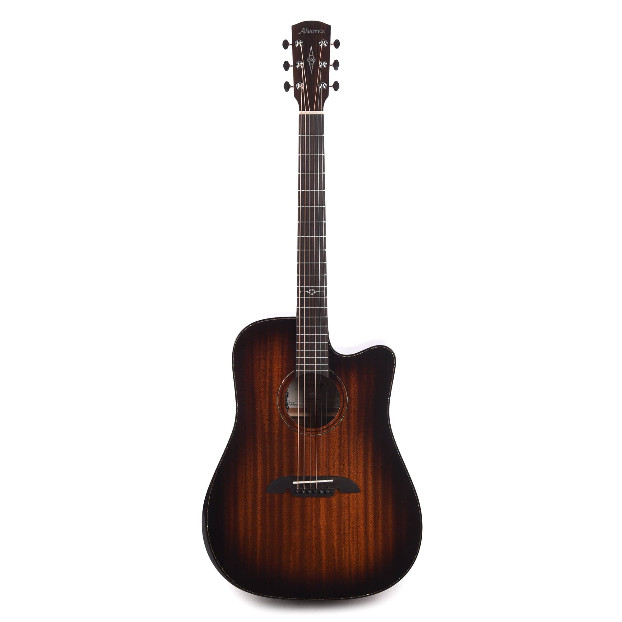 Alvarez MD66ce Custom Masterworks Dreadnought Solid African Mahogany/Solid African Mahogany Shadowburst Acoustic Guitars / Dreadnought