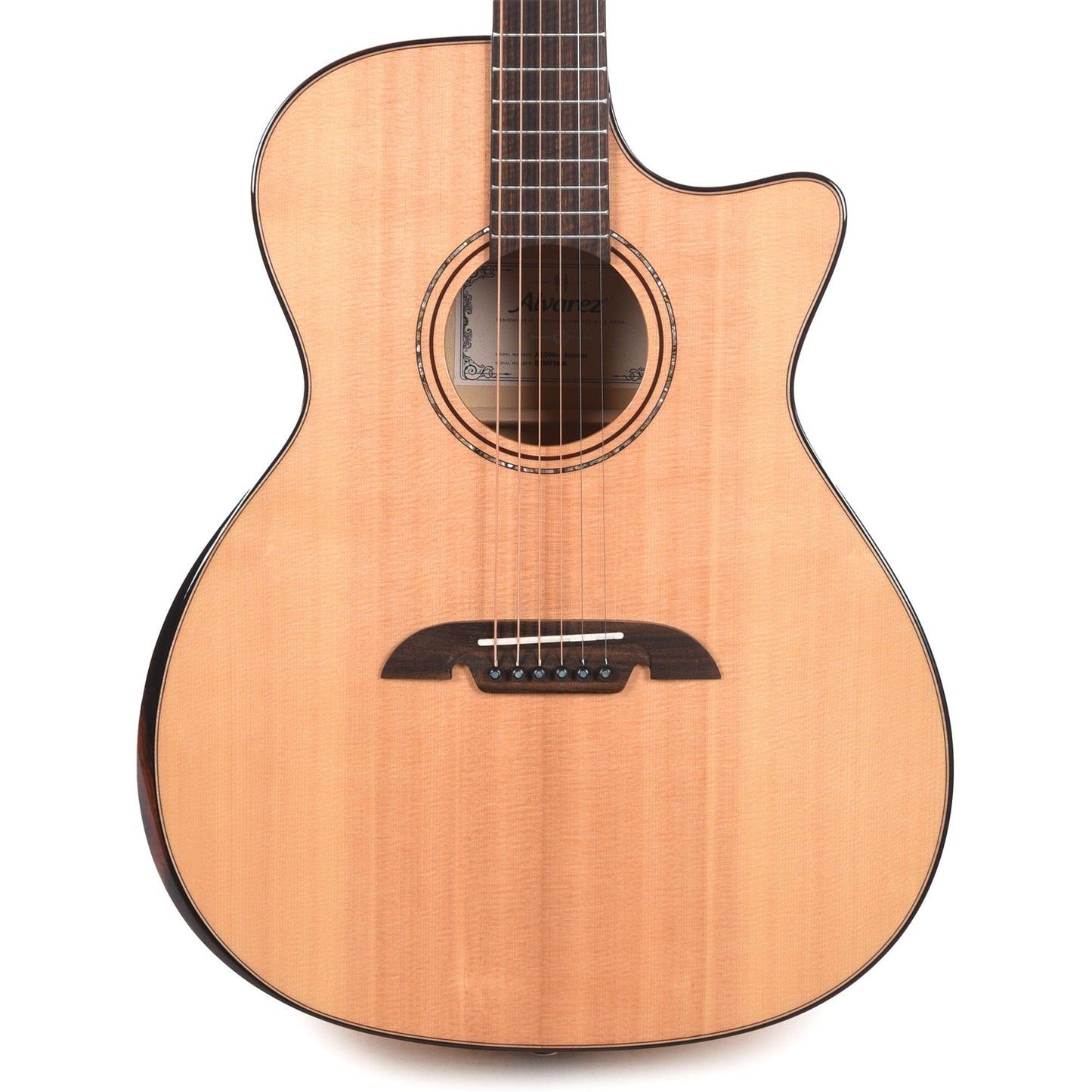 Alvarez AEG80ce Artist Elite Grand Auditorium Solid AA Sitka Spruce/Flame Maple Natural w/Armrest Acoustic Guitars / OM and Auditorium