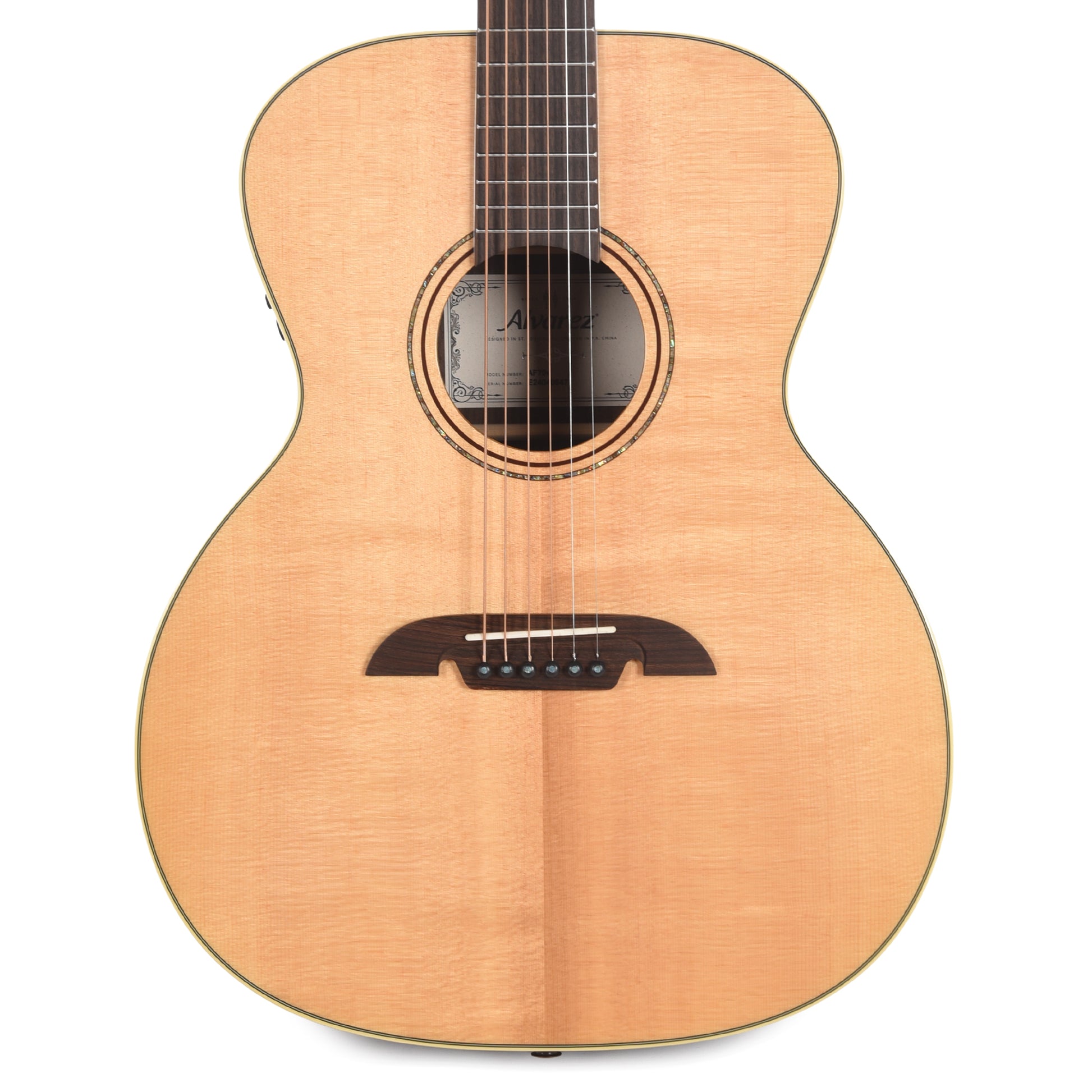 Alvarez AF70e Artist Folk/OM Solid A+ Sitka Spruce/Rosewood Natural Acoustic Guitars / OM and Auditorium