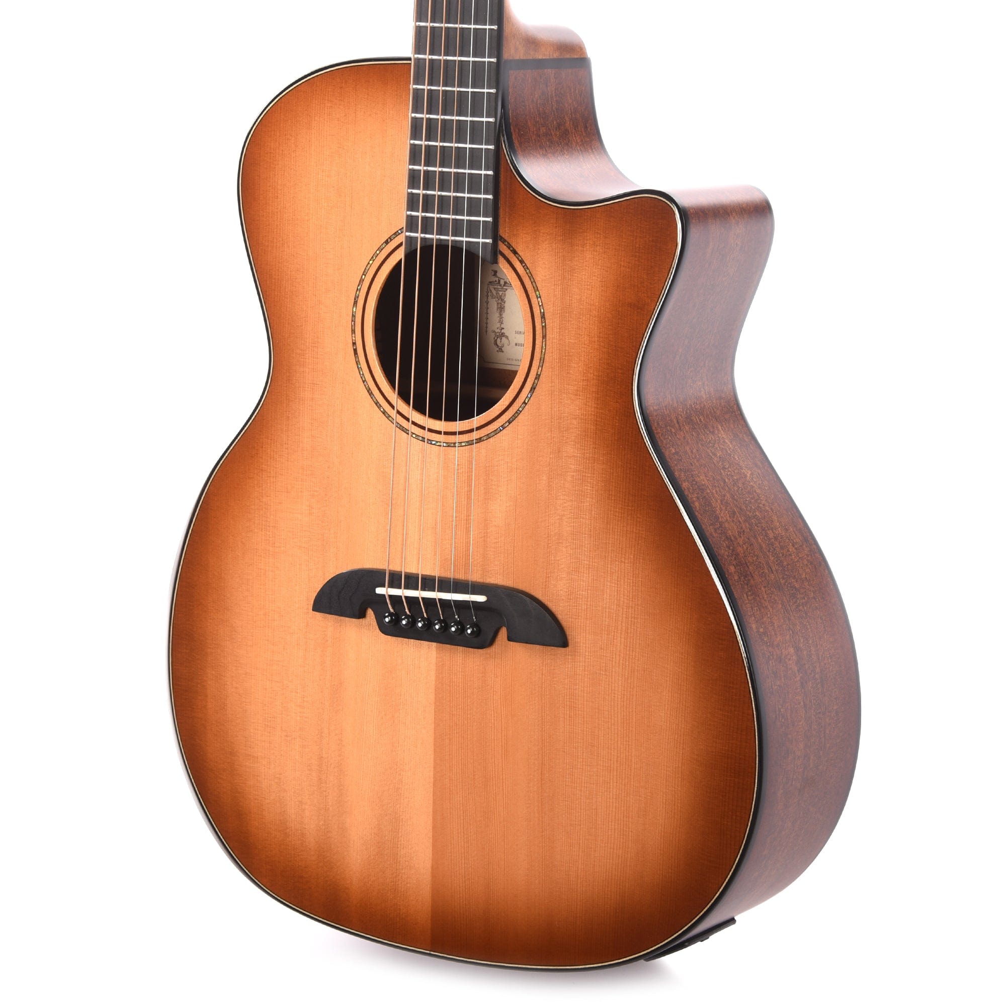 Alvarez AG60CE AIMM Exclusive Artist Grand Auditorium Solid A+ Sitka Spruce/African Mahogany Shadowburst Acoustic Guitars / OM and Auditorium