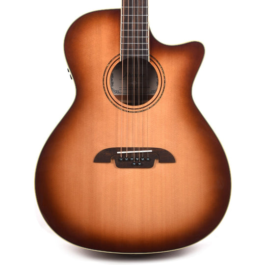Alvarez AG60ce Artist 8-String Grand Auditorium Solid A+ Sitka Spruce/African Mahogany Shadowburst Acoustic Guitars / OM and Auditorium