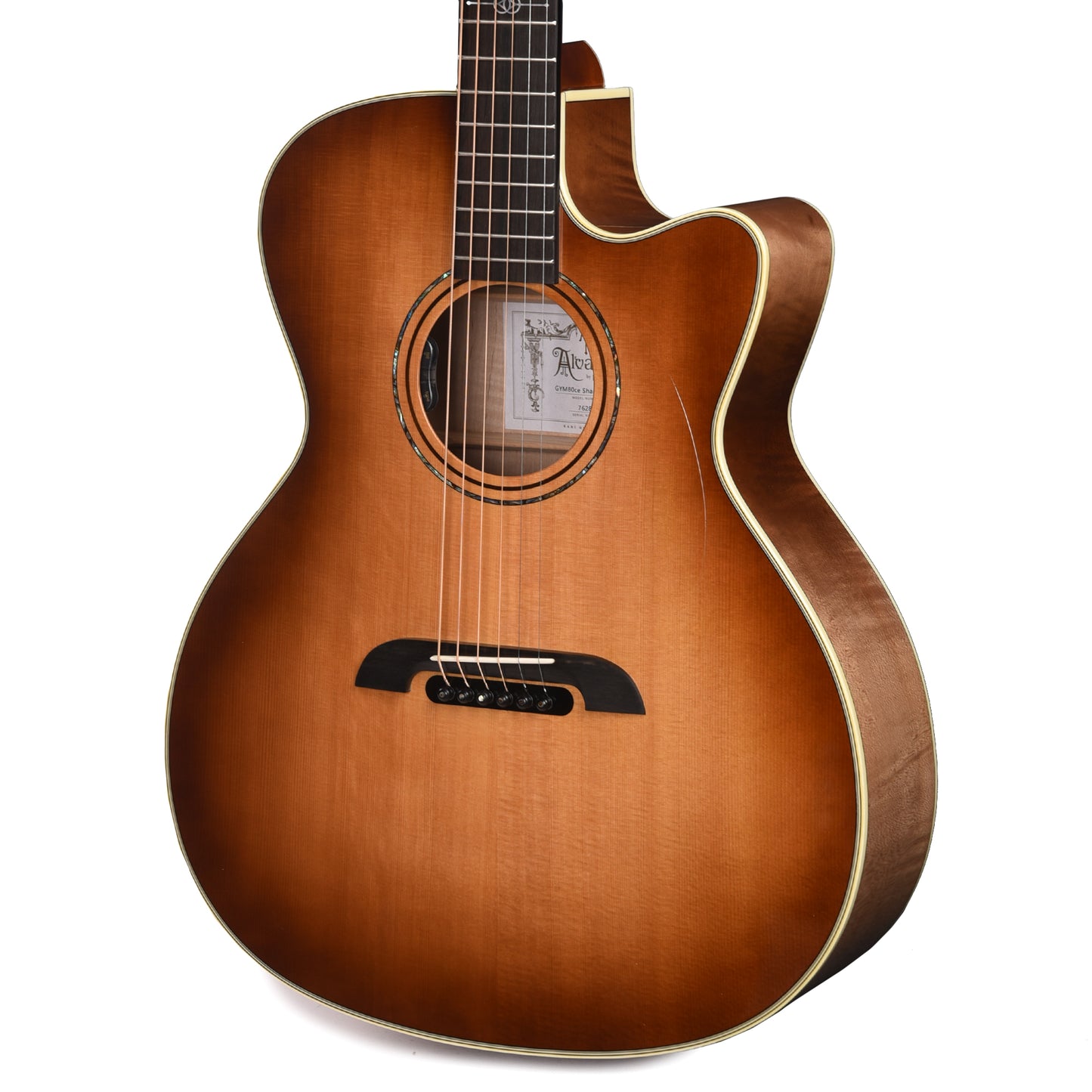 Alvarez GYM80ce Yairi Masterworks Grand Auditorium Solid AAA Sitka Spruce/Solid Flamed Maple Shadowburst Acoustic Guitars / OM and Auditorium