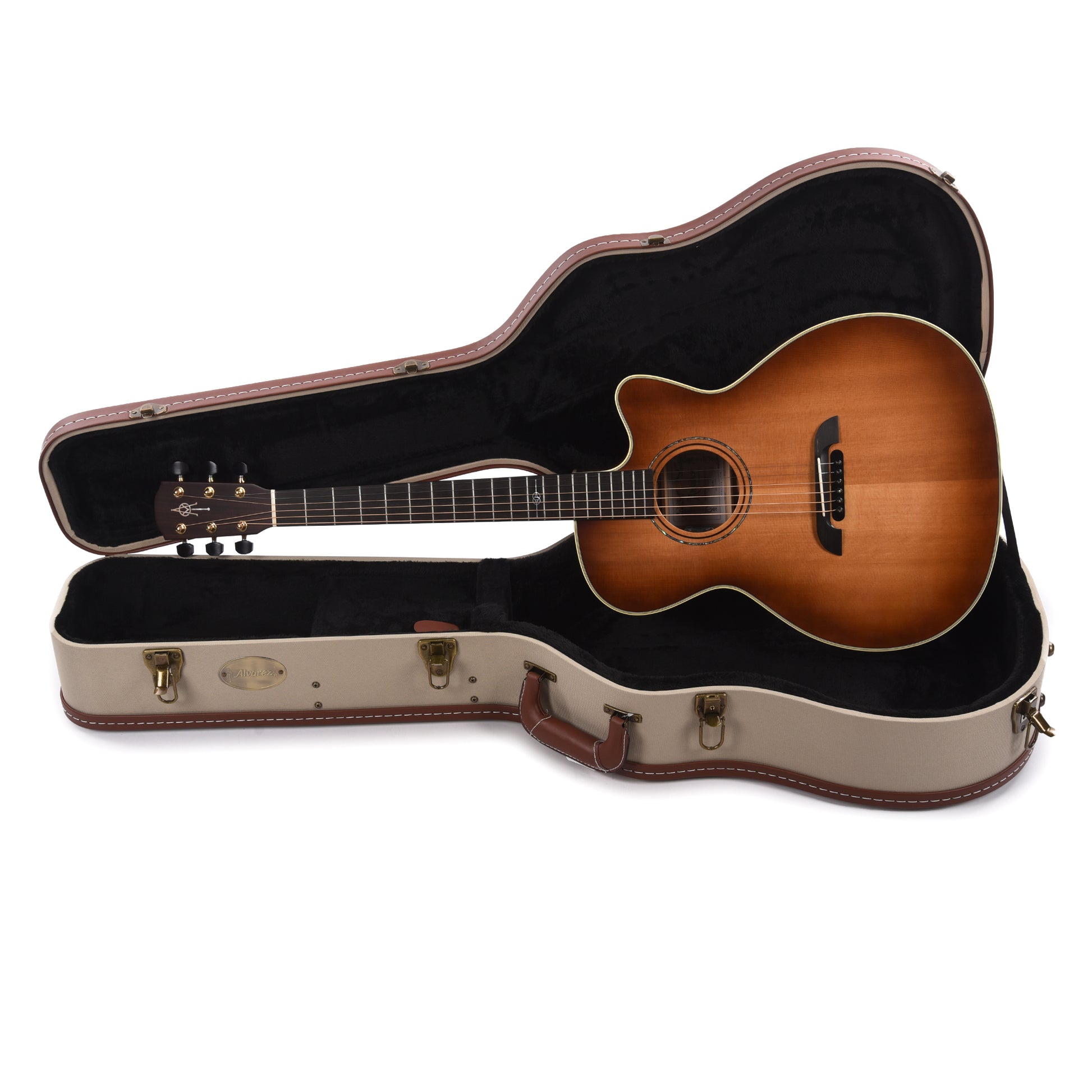 Alvarez GYM80ce Yairi Masterworks Grand Auditorium Solid AAA Sitka Spruce/Solid Flamed Maple Shadowburst Acoustic Guitars / OM and Auditorium
