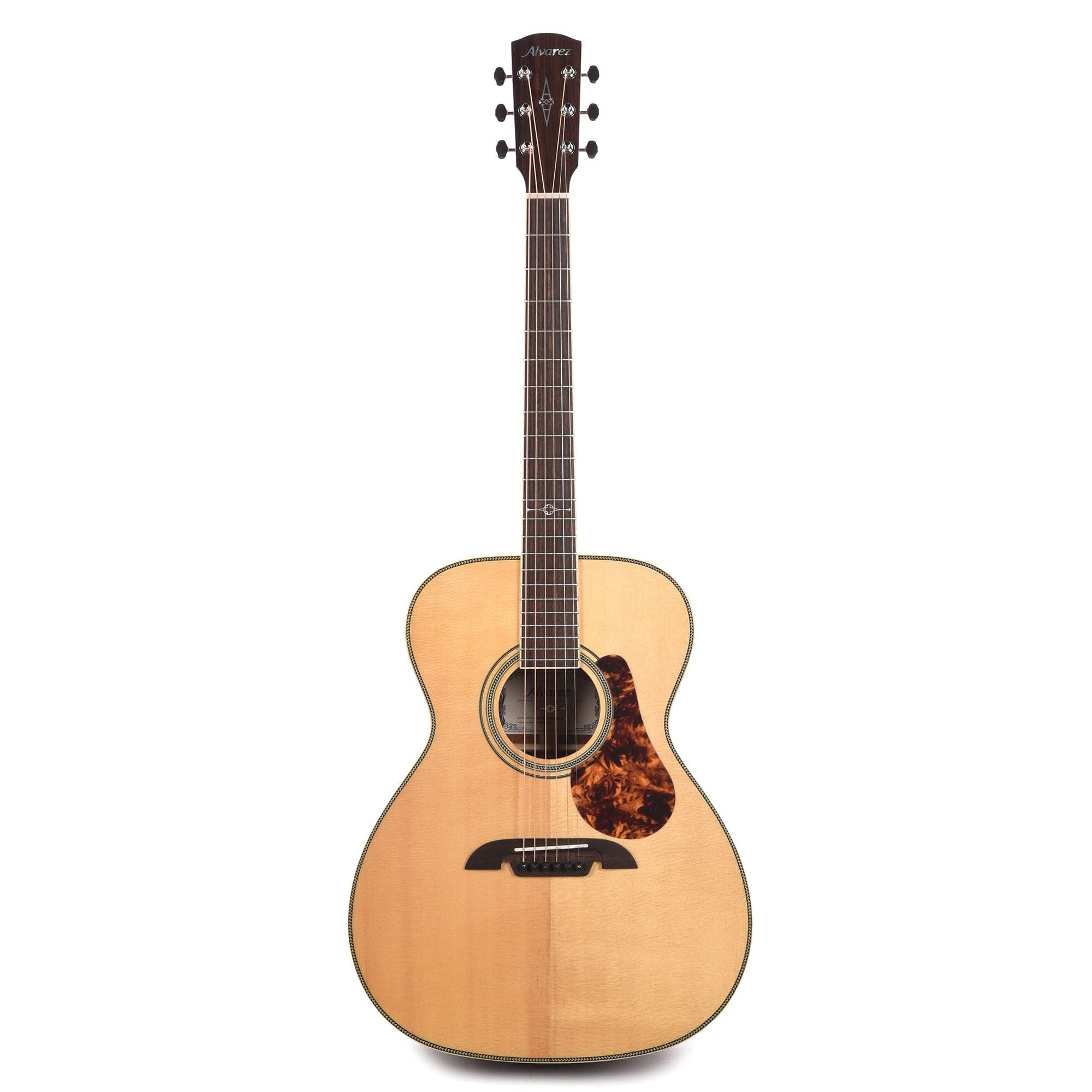 Alvarez MF60e Masterworks Folk/OM Solid AAA Sitka Spruce/Solid African Mahogany Natural w/Herringbone Acoustic Guitars / OM and Auditorium