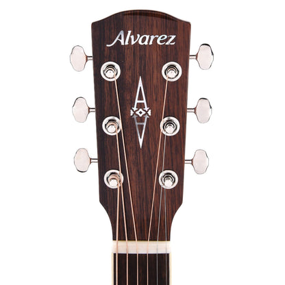 Alvarez MF60e Masterworks Folk/OM Solid AAA Sitka Spruce/Solid African Mahogany Natural w/Herringbone Acoustic Guitars / OM and Auditorium