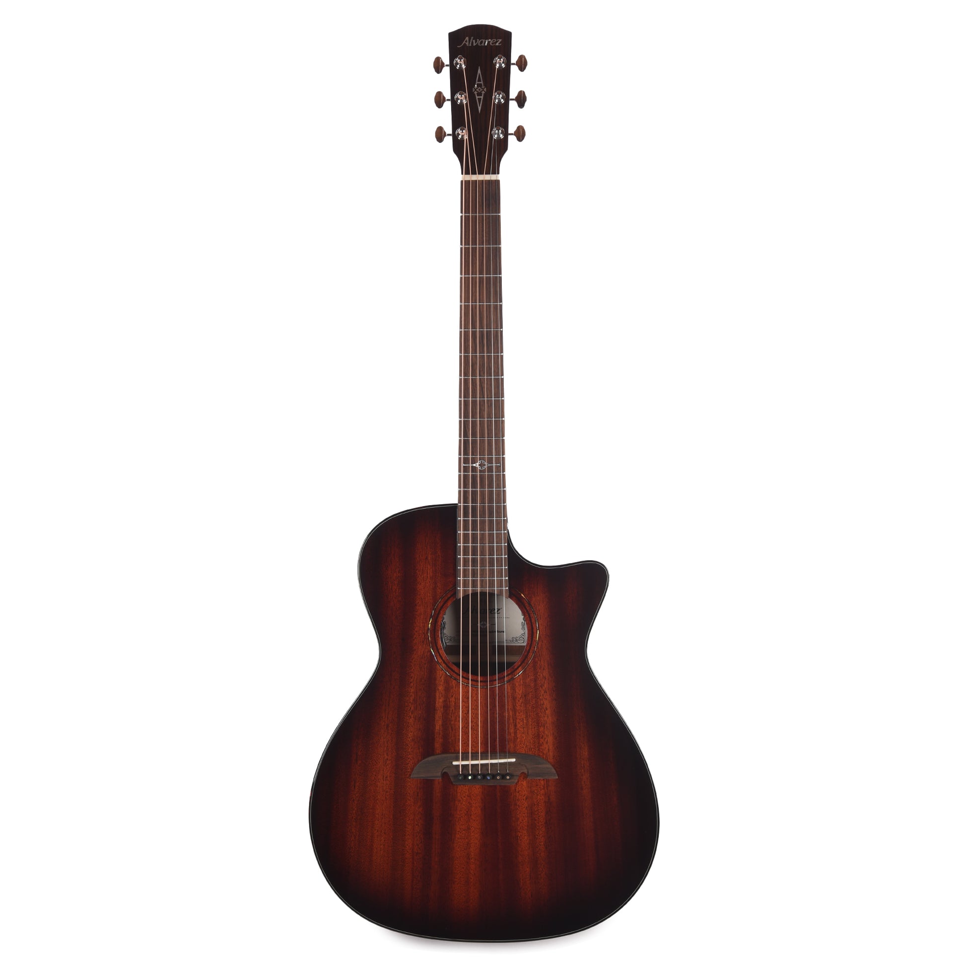 Alvarez MG66ce Masterworks Grand Auditorium Solid African Mahogany/Solid African Mahogany Shadowburst Acoustic Guitars / OM and Auditorium