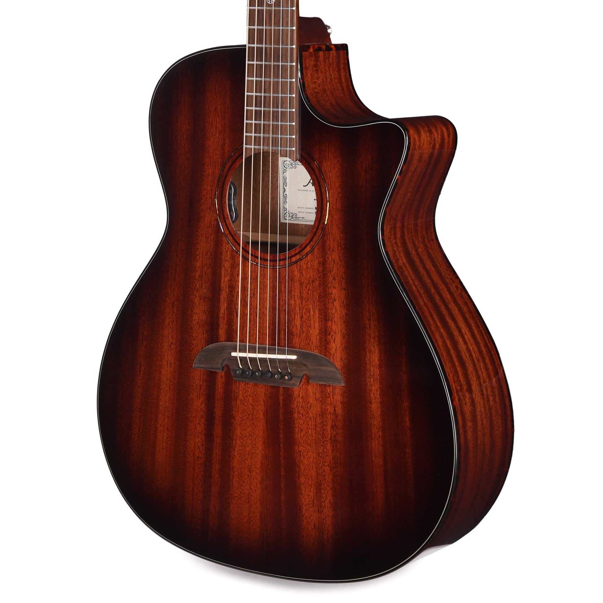 Alvarez MG66ce Masterworks Grand Auditorium Solid African Mahogany/Solid African Mahogany Shadowburst Acoustic Guitars / OM and Auditorium