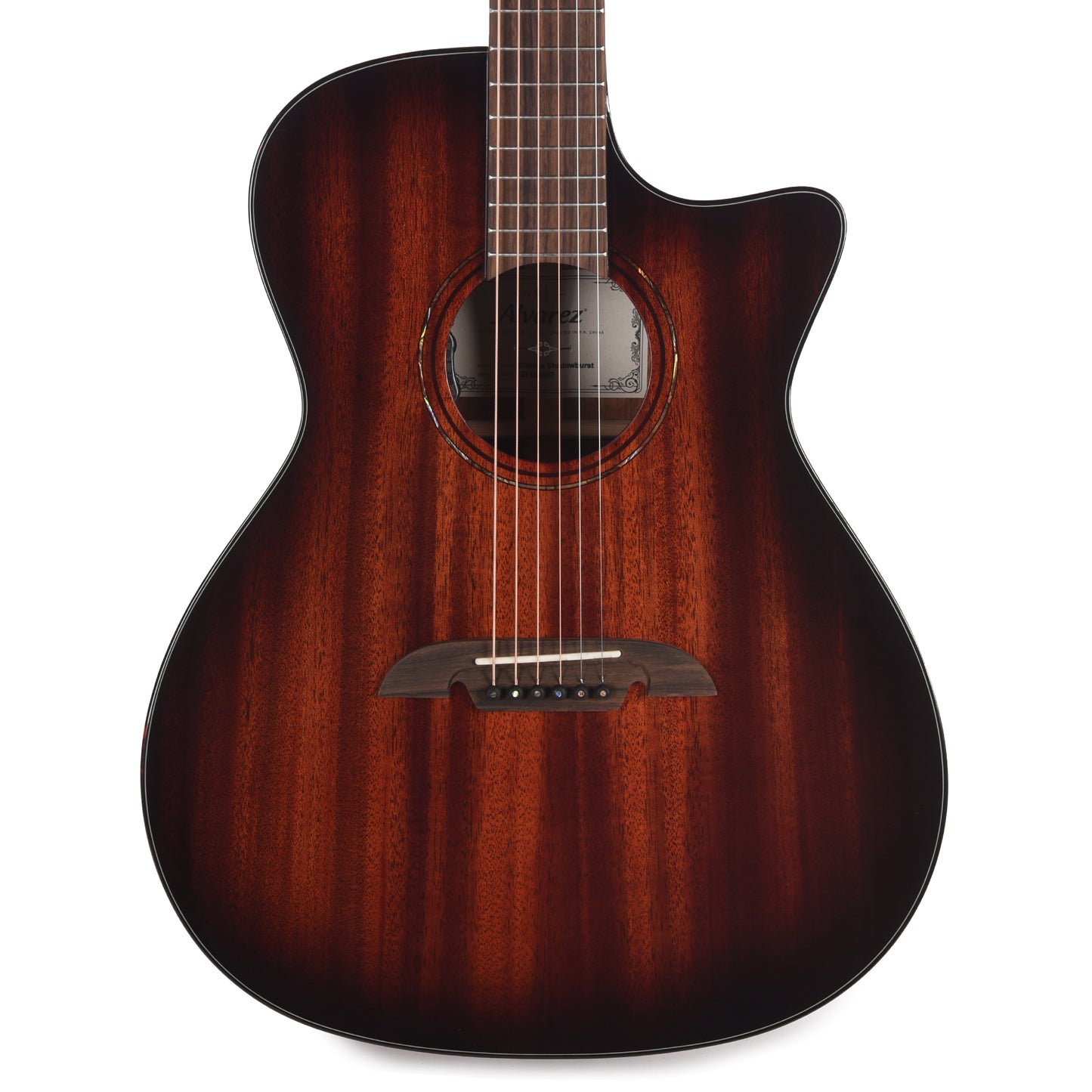 Alvarez MG66ce Masterworks Grand Auditorium Solid African Mahogany/Solid African Mahogany Shadowburst Acoustic Guitars / OM and Auditorium