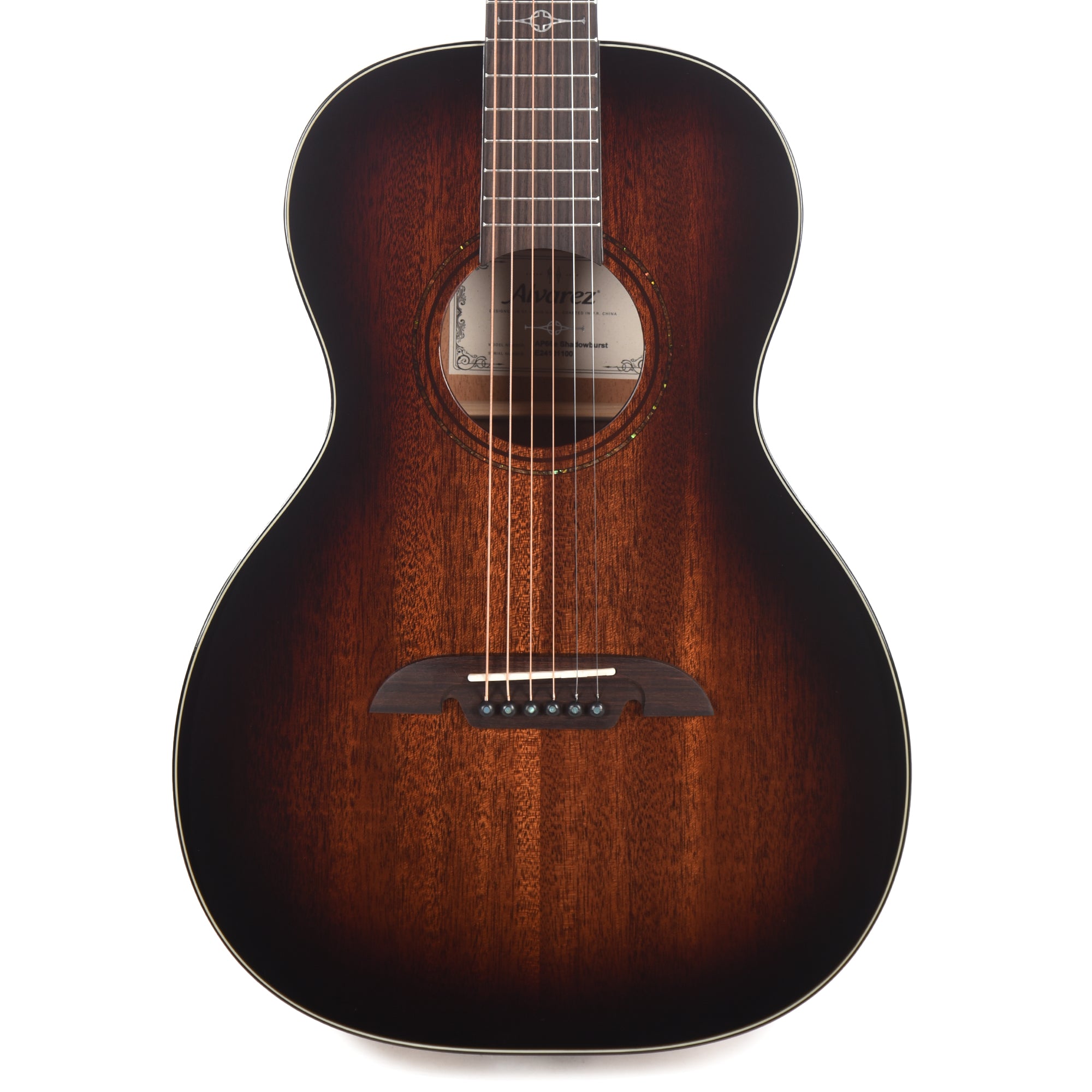 Alvarez AP66e Artist Parlor Solid African Mahogany/African Mahogany Shadowburst Acoustic Guitars / Parlor