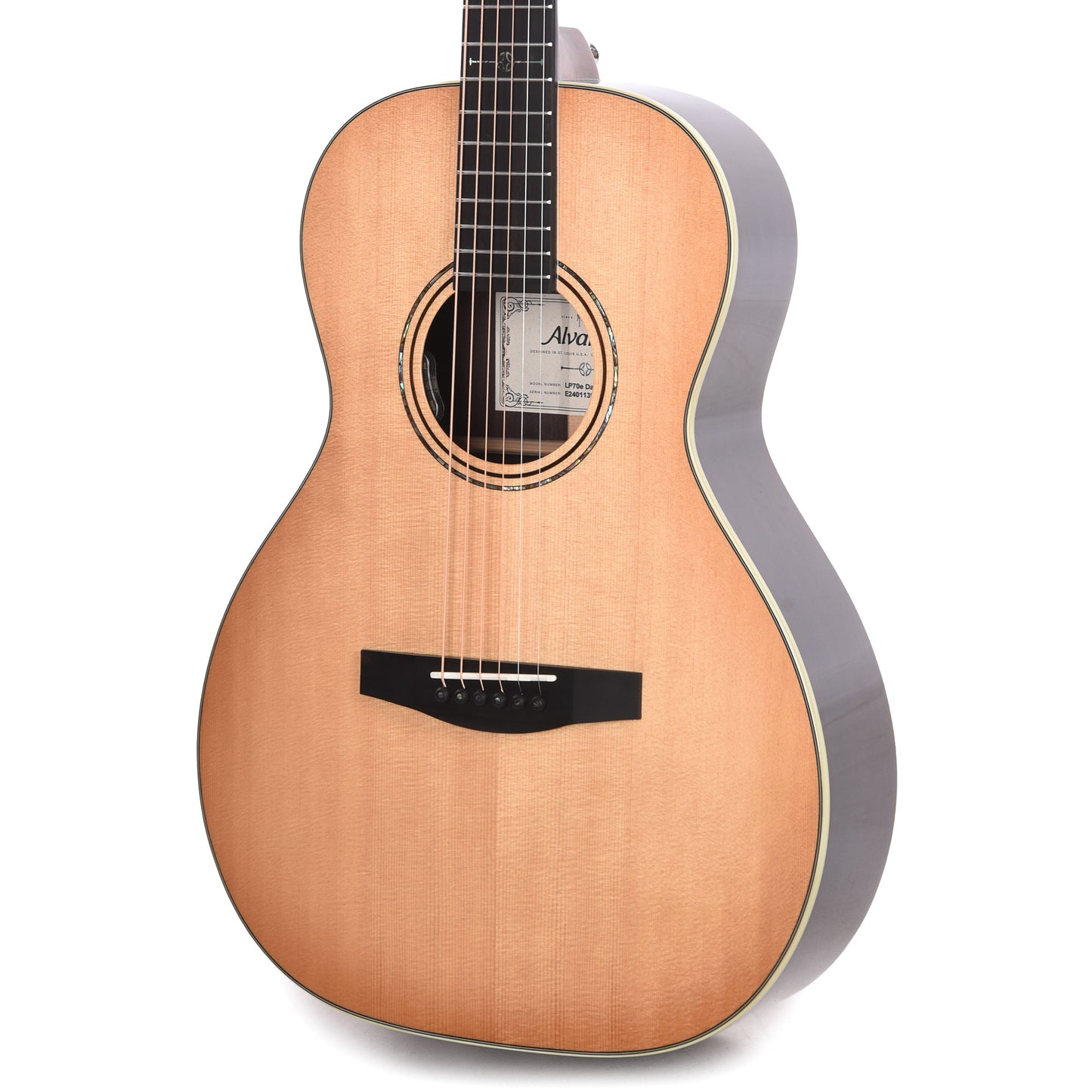 Alvarez LP70e Laureate Parlor AAAA Solid North American Sitka/Solid East Indian Rosewood Daybreak Acoustic Guitars / Parlor