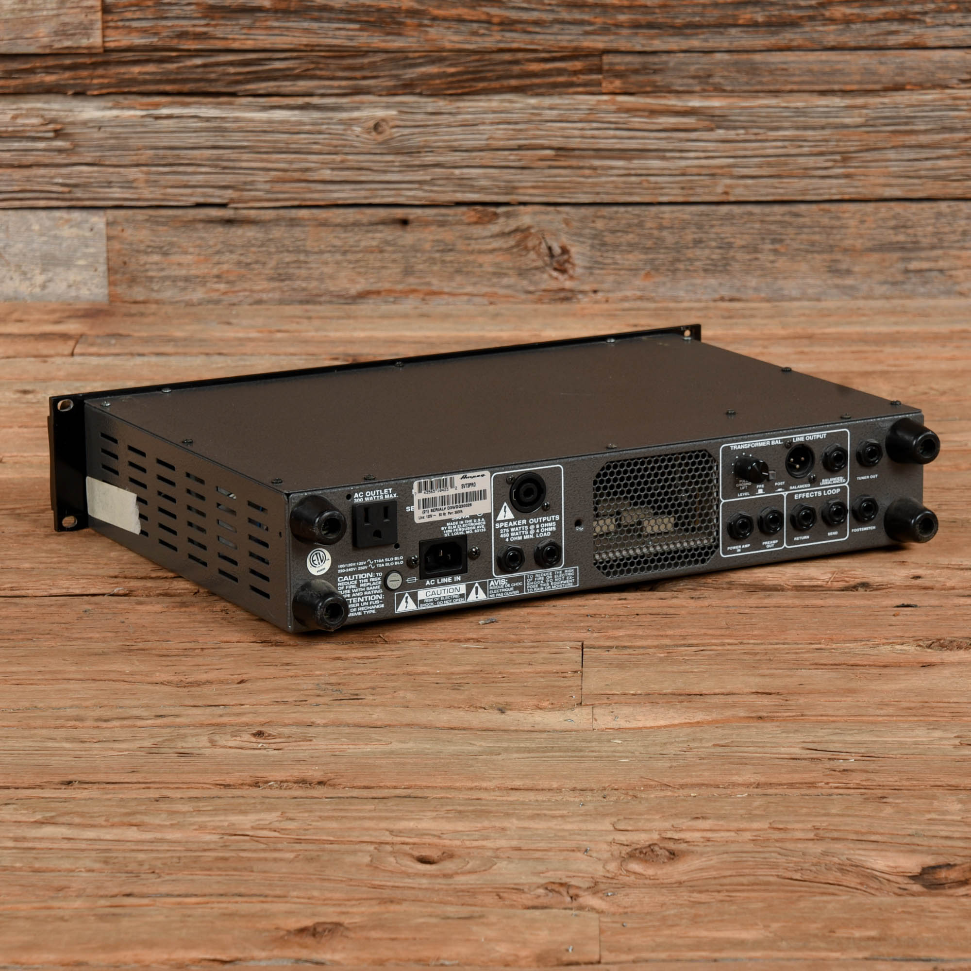 Ampeg SVT-3 PRO 450-Watt Rackmount Bass Amp Head Amps / Bass Amps / Bass Cabinets