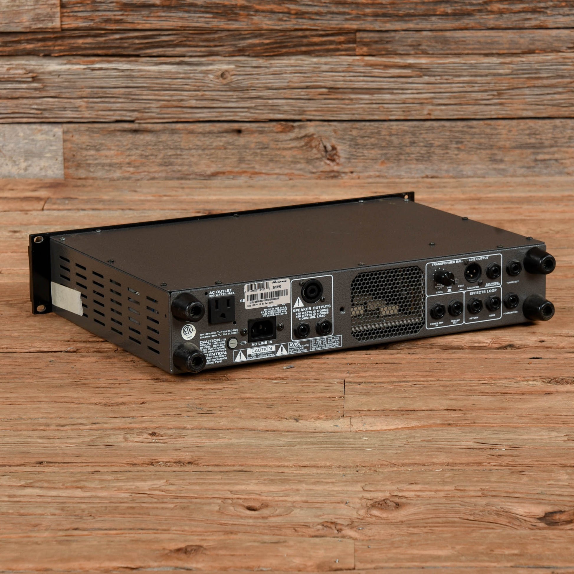 Ampeg SVT-3 PRO 450-Watt Rackmount Bass Amp Head Amps / Bass Amps / Bass Cabinets