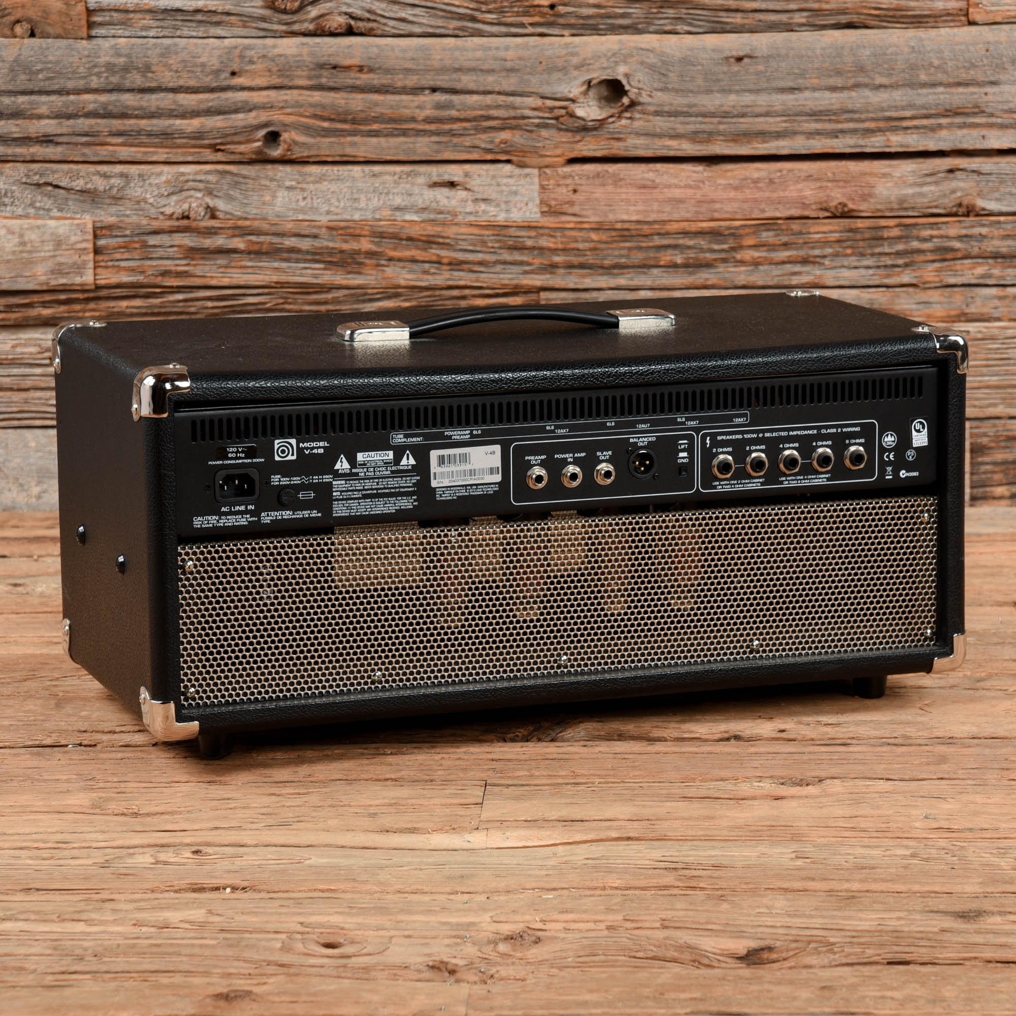 Ampeg V-4B 100-Watt Tube Bass Amp Head Reissue Amps / Bass Amps / Bass Cabinets