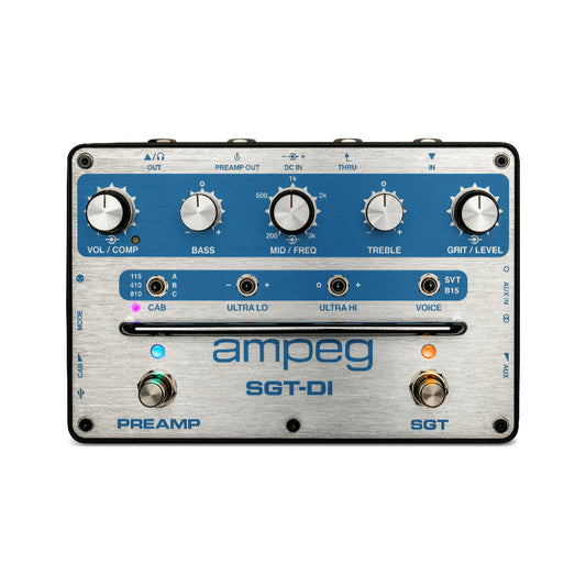 Ampeg SGT-DI Bass Pre-Amp & DI Pedal Blue Line Anniversary Edition Effects and Pedals / Bass Pedals