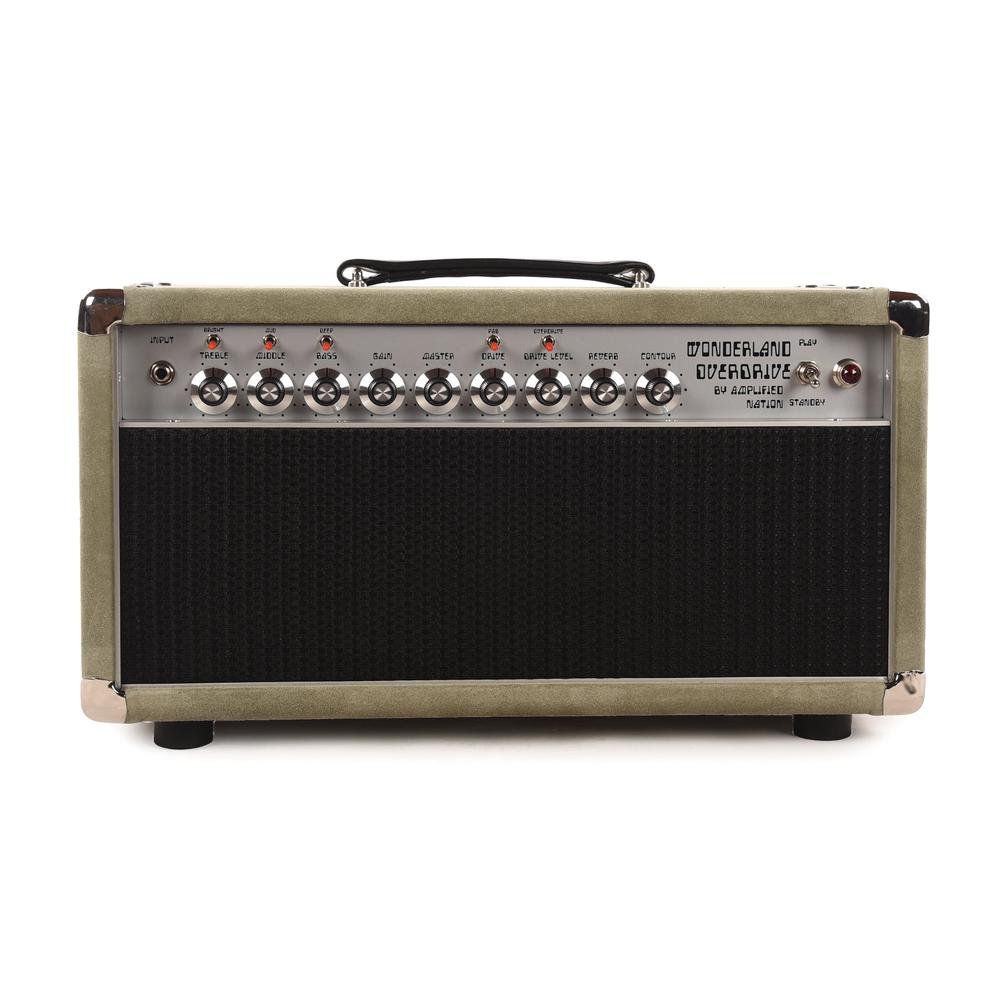 Amplified Nation Wonderland Overdrive V2 50w Head w/ Twin GZ34 Tube Rectifier Sage Suede Amplifiers