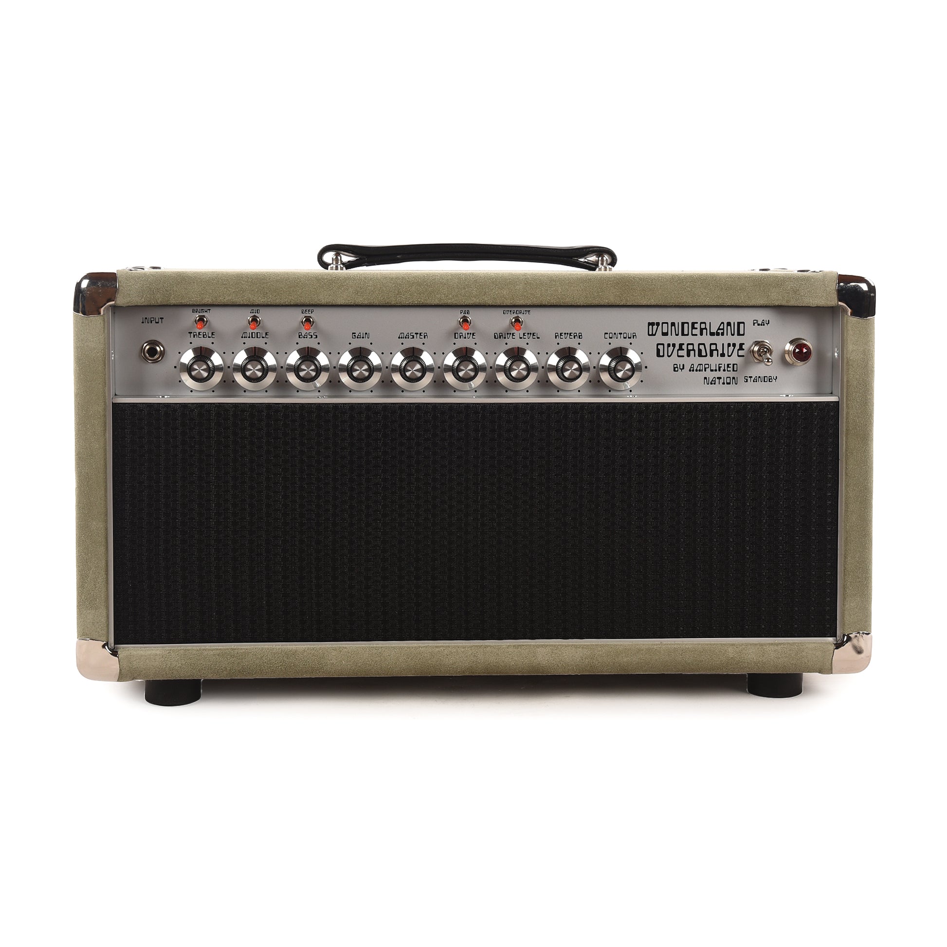 Amplified Nation Wonderland Overdrive V2 50w Head w/ Twin GZ34 Tube Rectifier Sage Suede Amplifiers