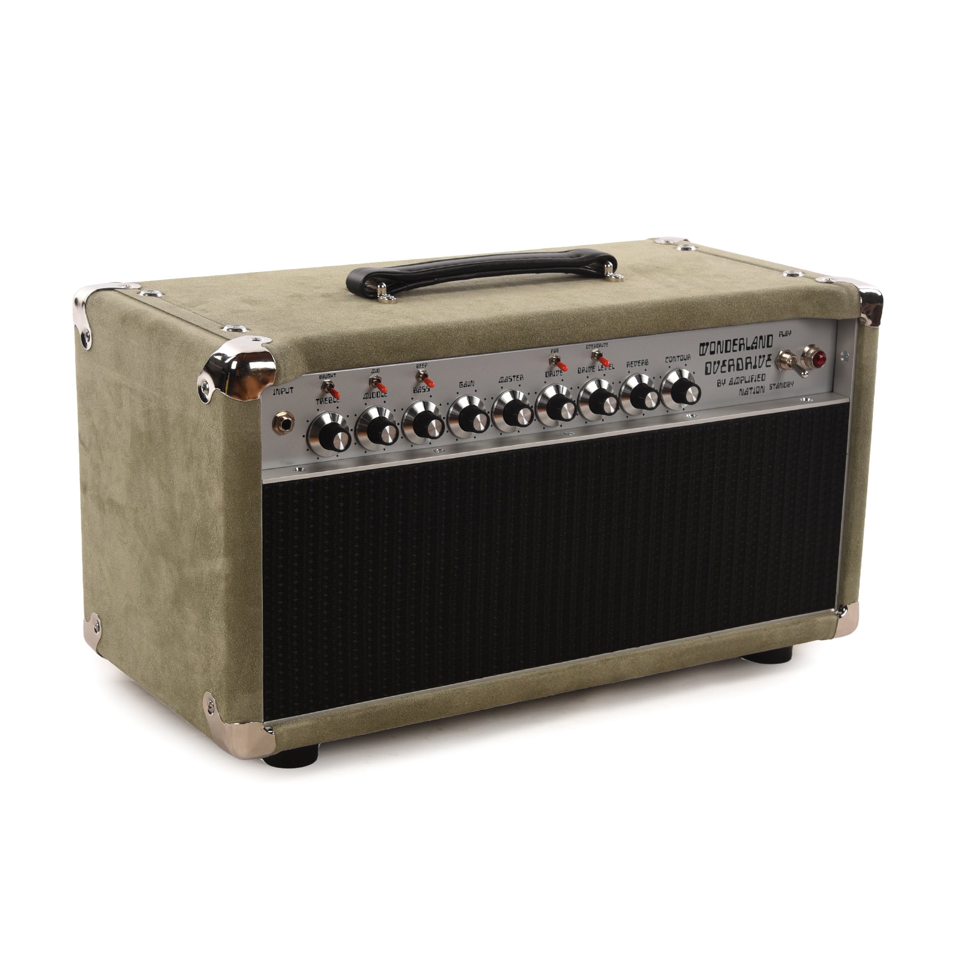 Amplified Nation Wonderland Overdrive V2 50w Head w/ Twin GZ34 Tube Rectifier Sage Suede Amplifiers