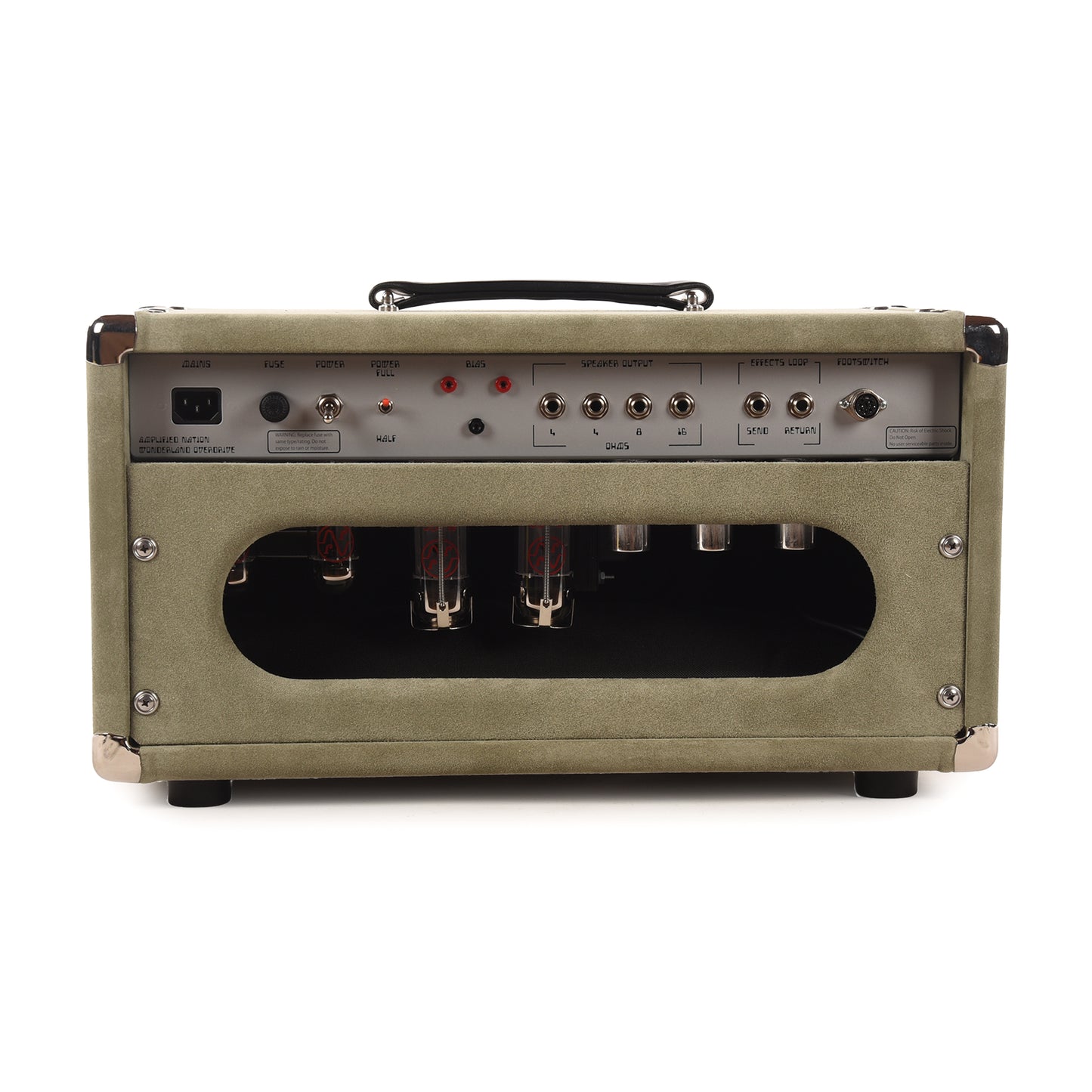 Amplified Nation Wonderland Overdrive V2 50w Head w/ Twin GZ34 Tube Rectifier Sage Suede Amplifiers