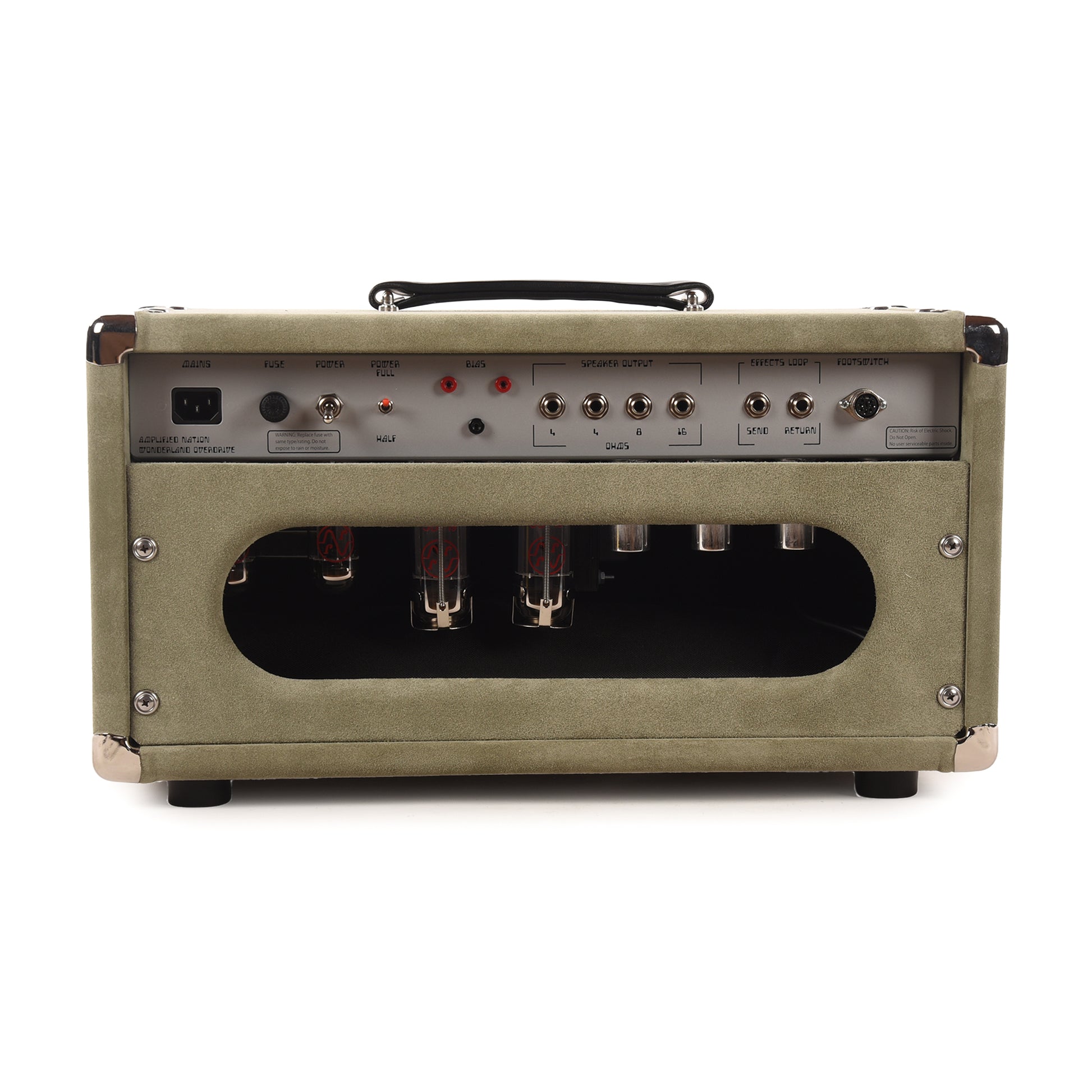 Amplified Nation Wonderland Overdrive V2 50w Head w/ Twin GZ34 Tube Rectifier Sage Suede Amplifiers