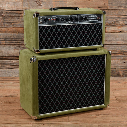 Amplified Nation Bombshell Overdrive 100-Watt Head w/ Matching Open Back 1x12" Green Suede Amps / Guitar Cabinets