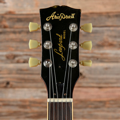 Aria Pro II Leopard Model Plaintop Cherry Sunburst 1980s Electric Guitars / Solid Body