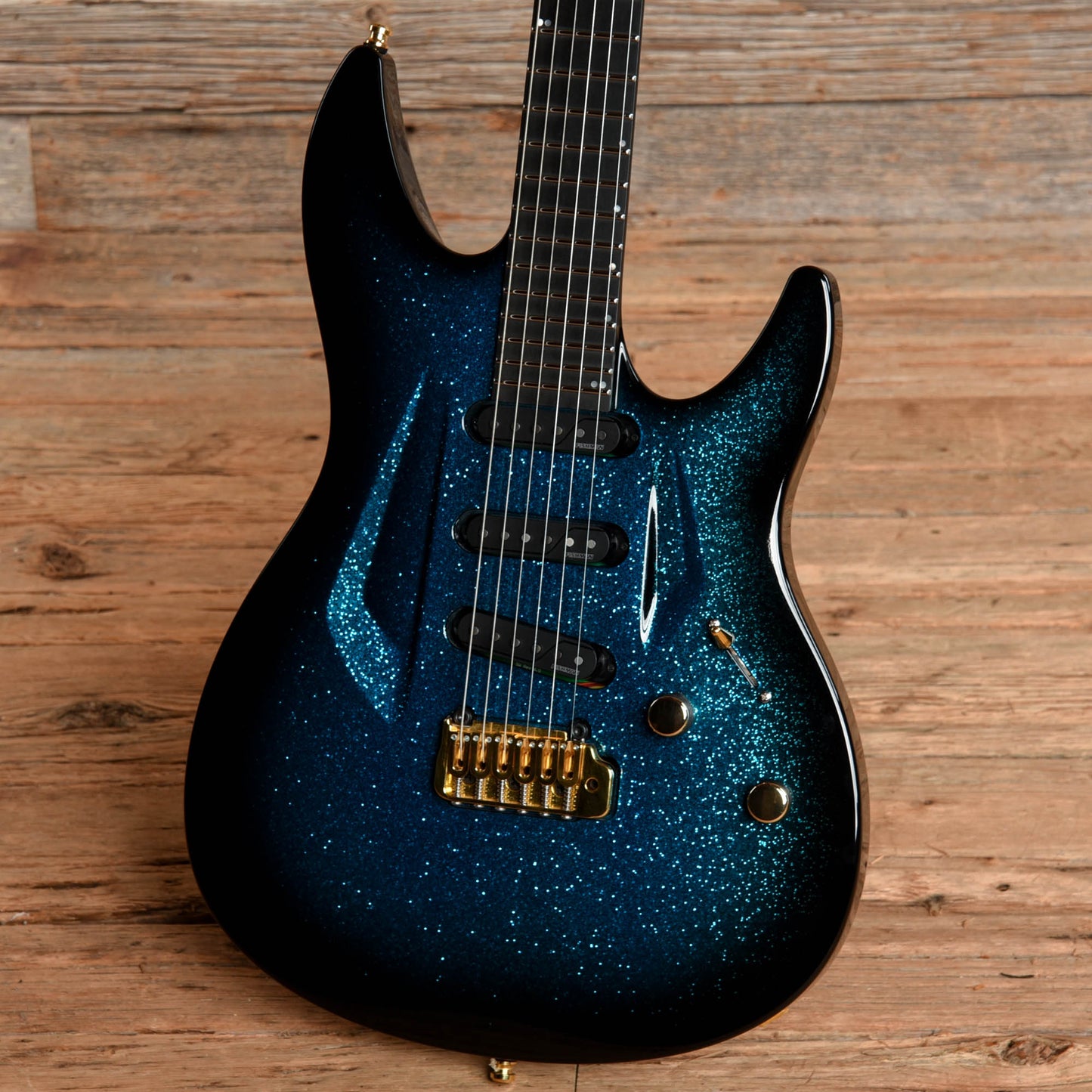 Aristides 060 Blue Sparkle Burst Electric Guitars / Solid Body