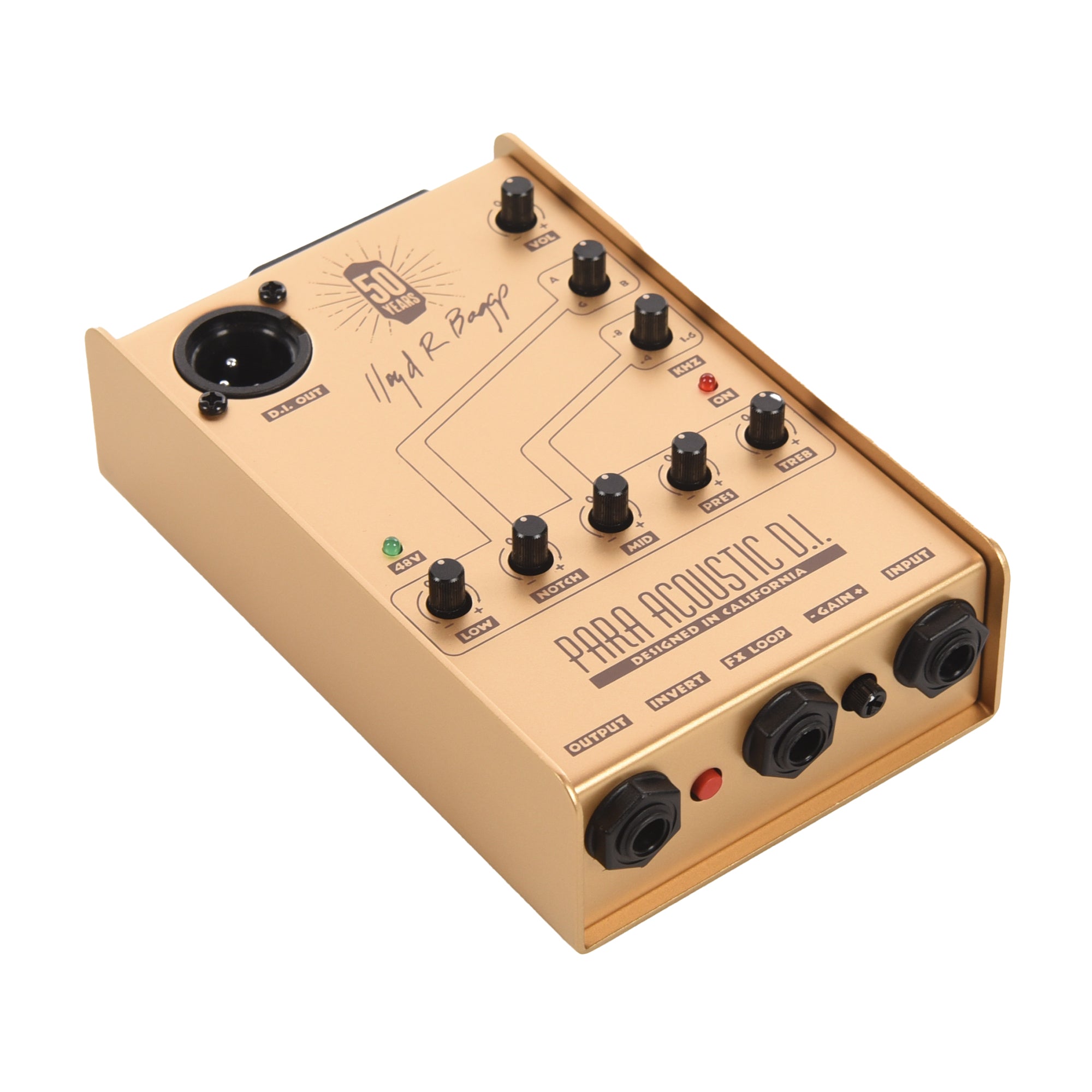 LR Baggs 50th Anniversary Para DI Acoustic Guitar Preamp + DI Gold