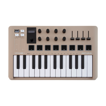 Arturia MiniLAB 3 MIDI Keyboard & Pad Controller Champagne Effects and Pedals / Controllers, Volume and Expression