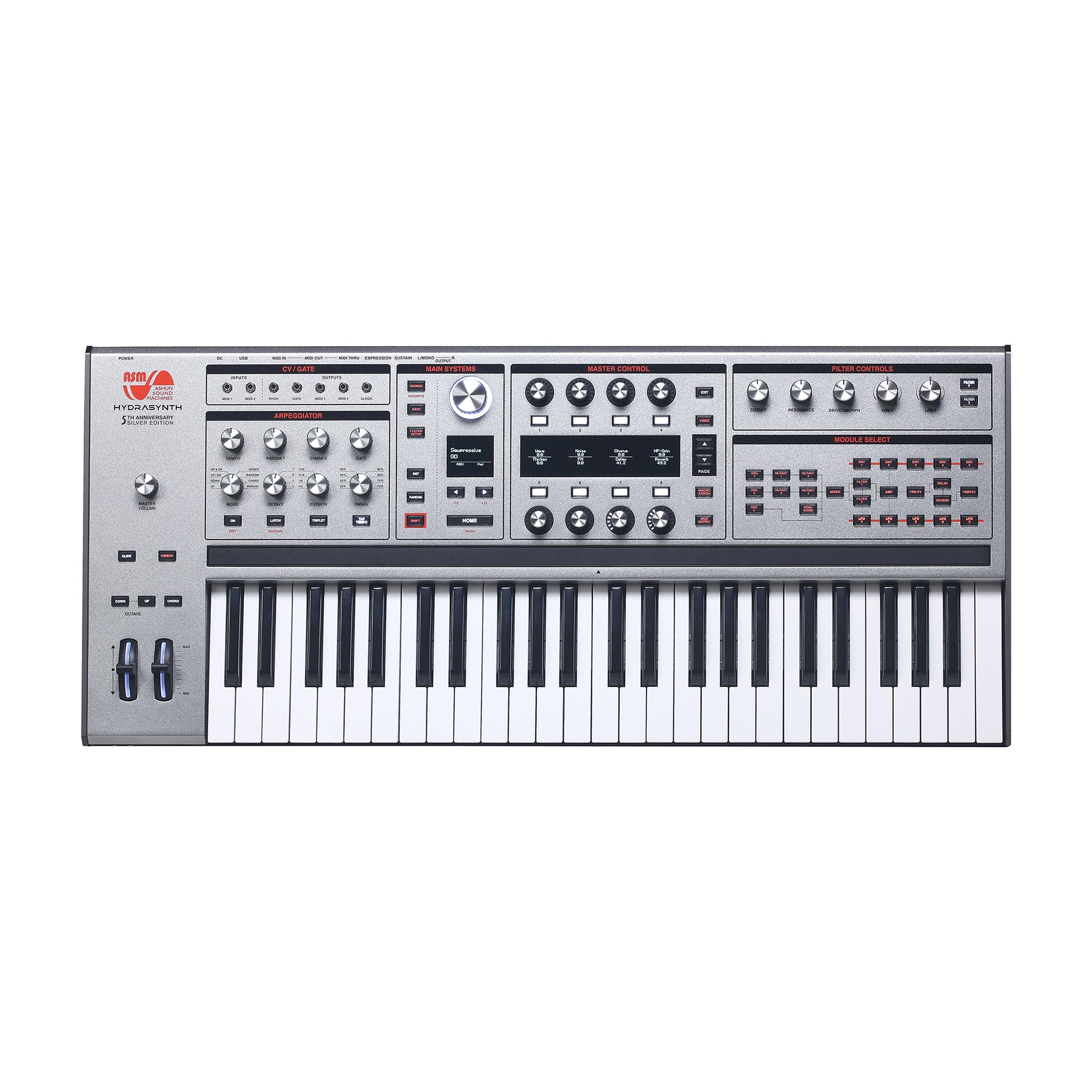 ASM Hydrasynth 49-Key Digital Polyphonic Synthesizer 5th Anniversary Silver Edition Keyboards and Synths / Synths / Digital Synths