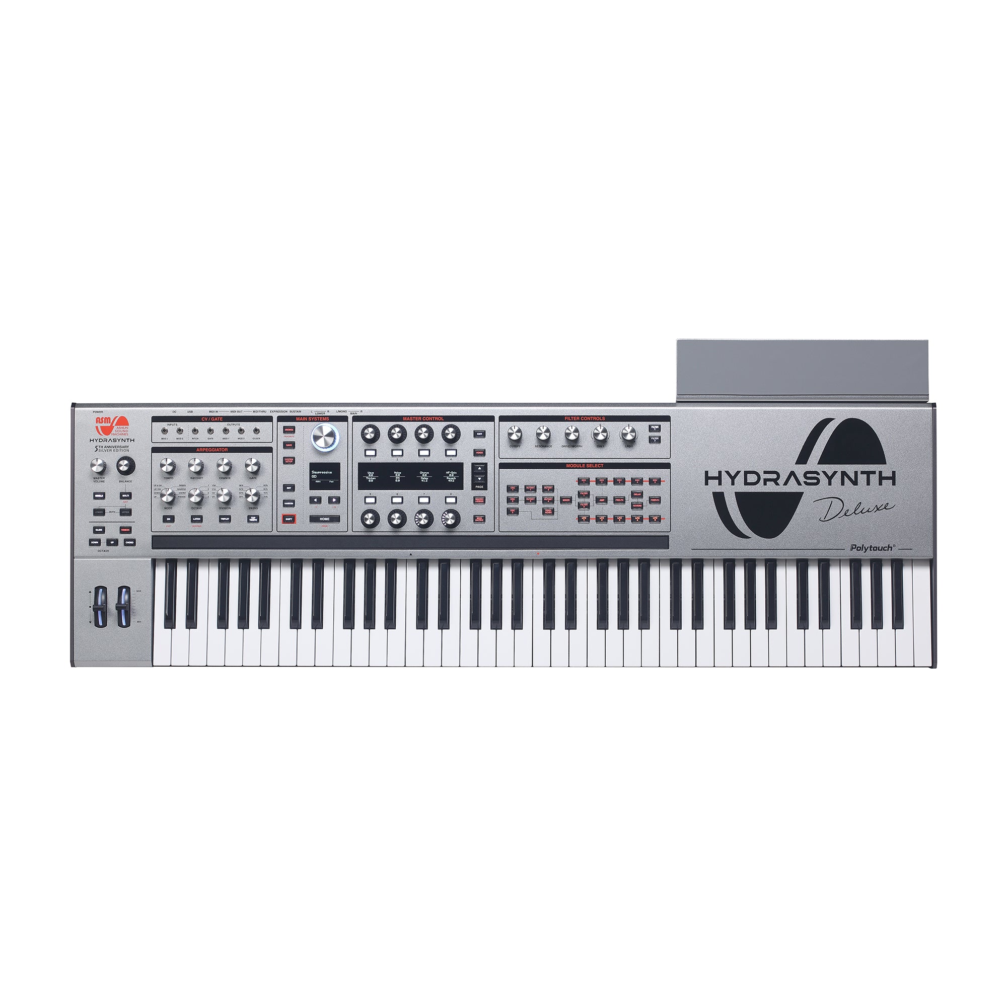 ASM Hydrasynth Deluxe 73-Key Digital Polyphonic Synthesizer 5th Anniversary Silver Edition Keyboards and Synths / Synths / Digital Synths