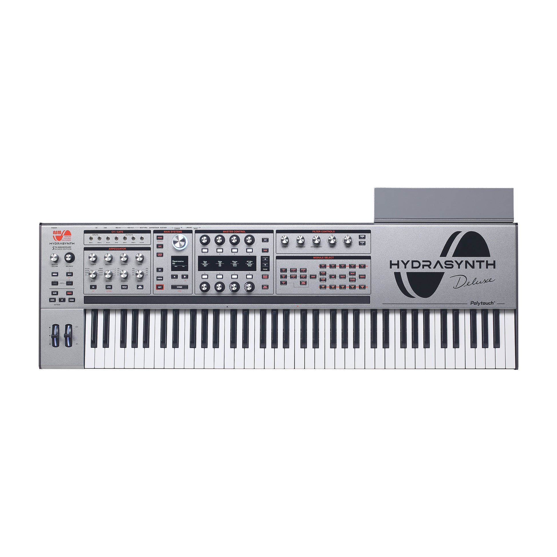 ASM Hydrasynth Deluxe 73-Key Digital Polyphonic Synthesizer 5th Anniversary Silver Edition Keyboards and Synths / Synths / Digital Synths