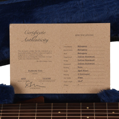 Atkin Dust Bowl 0 12-Fret Mahogany Natural w/Slotted Headstock Acoustic Guitars