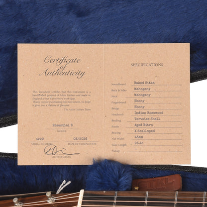 Atkin Essential D Baked Sitka/Mahogany Aged Natural Acoustic Guitars