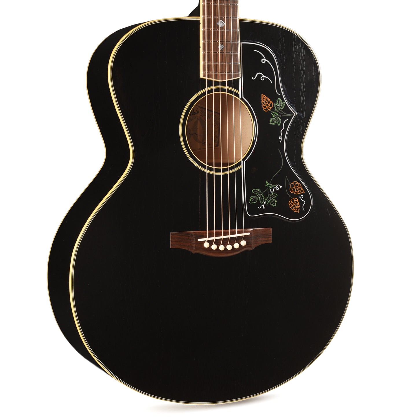 Atkin The AJ "Hops Guard" Baked Sitka Spruce/AAA Flamed Maple Black Top Acoustic Guitars