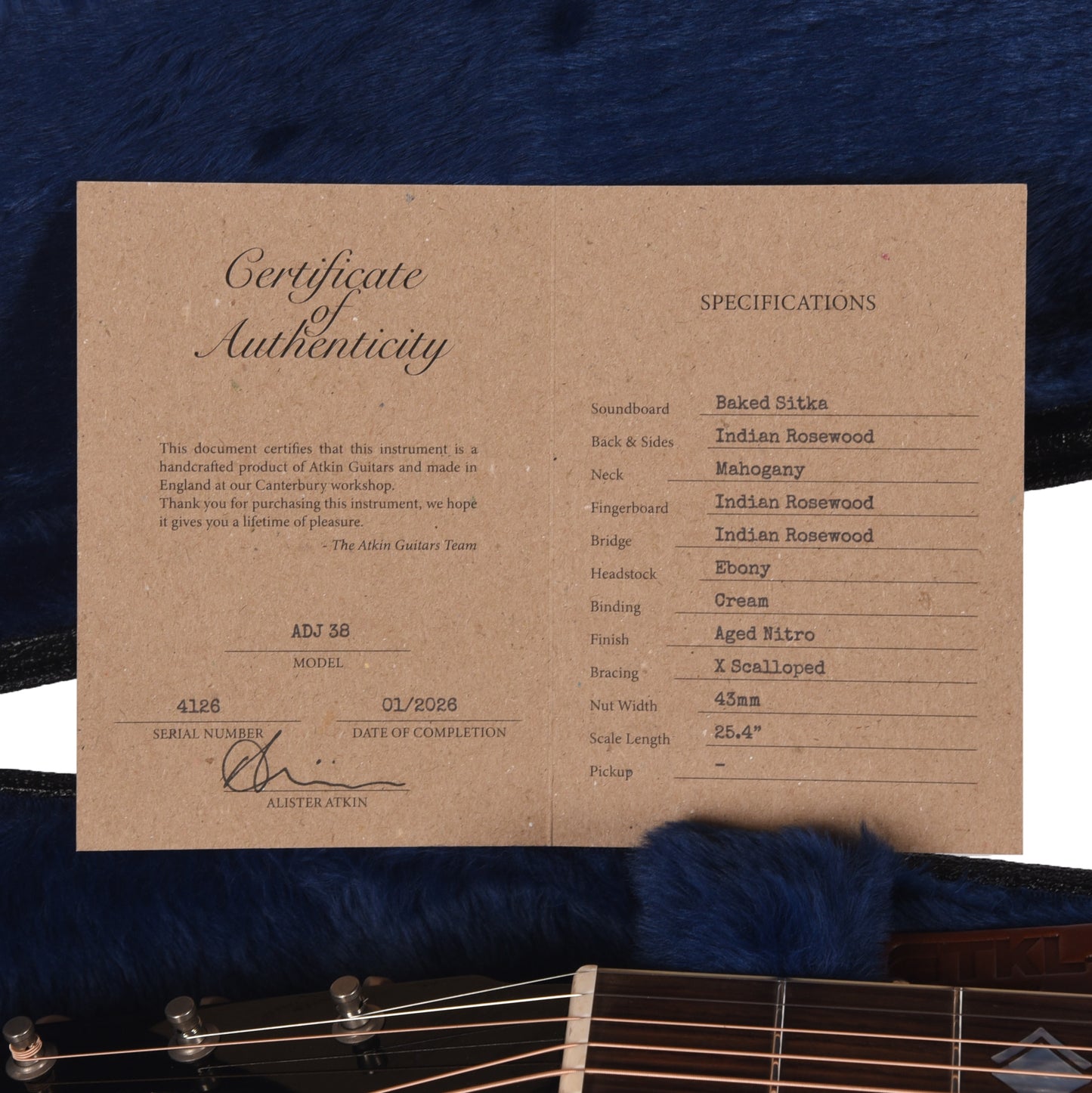 Atkin ADJ38 Baked Sitka/Rosewood Aged Sunburst Acoustic Guitars / Dreadnought