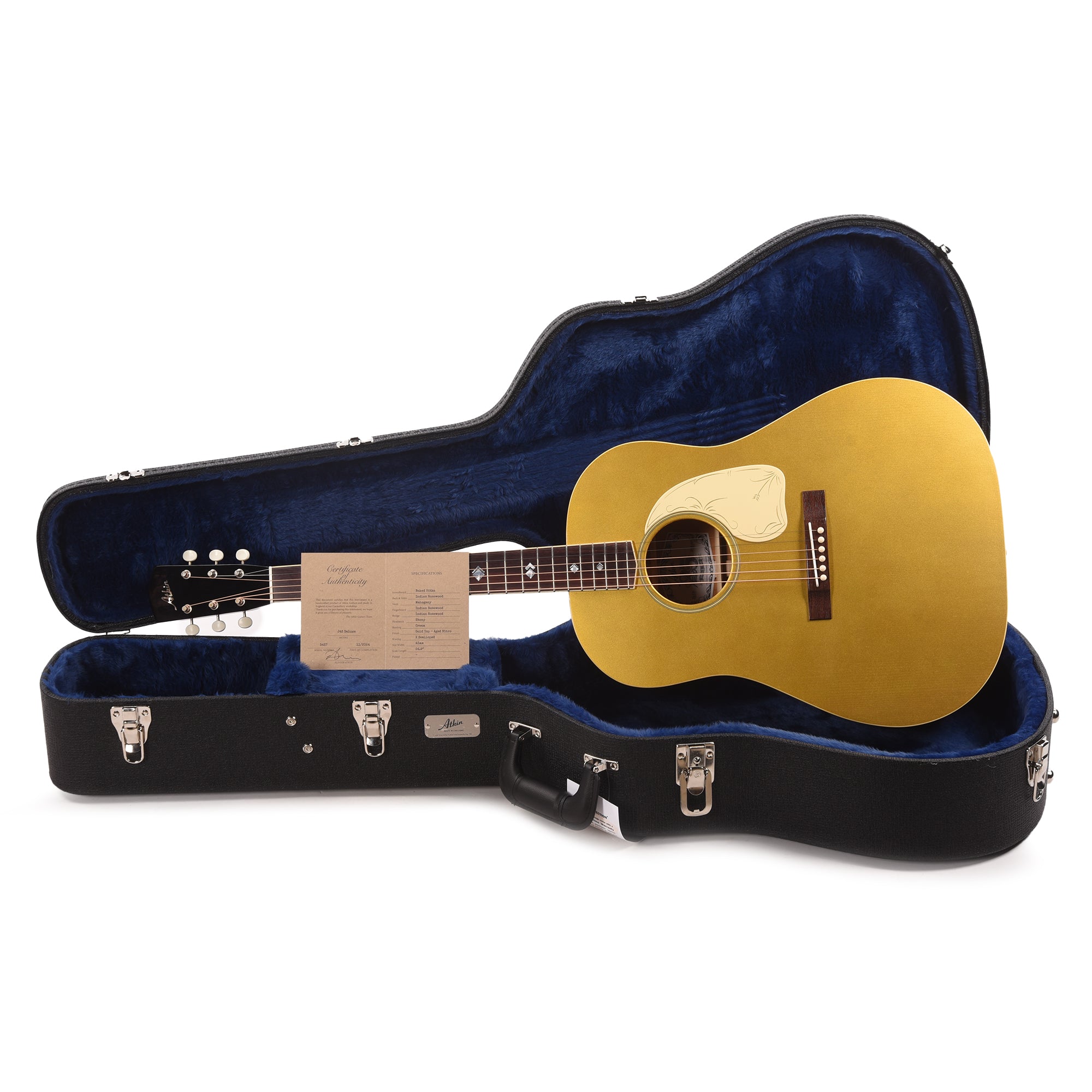 Atkin Custom The Forty Three Deluxe Baked Sitka/Mahogany Gold Top w/Engraved Pickguard Acoustic Guitars / Dreadnought