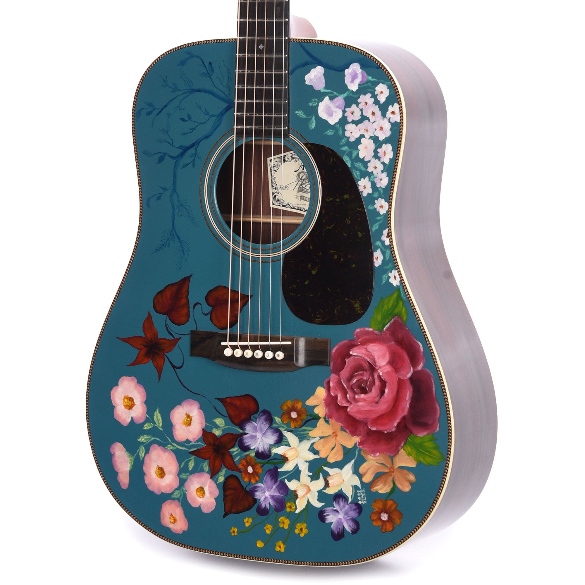 Atkin D37 Baked Sitka/Rosewood Aged Blue Hand Painted by Ian Ward Acoustic Guitars / Dreadnought