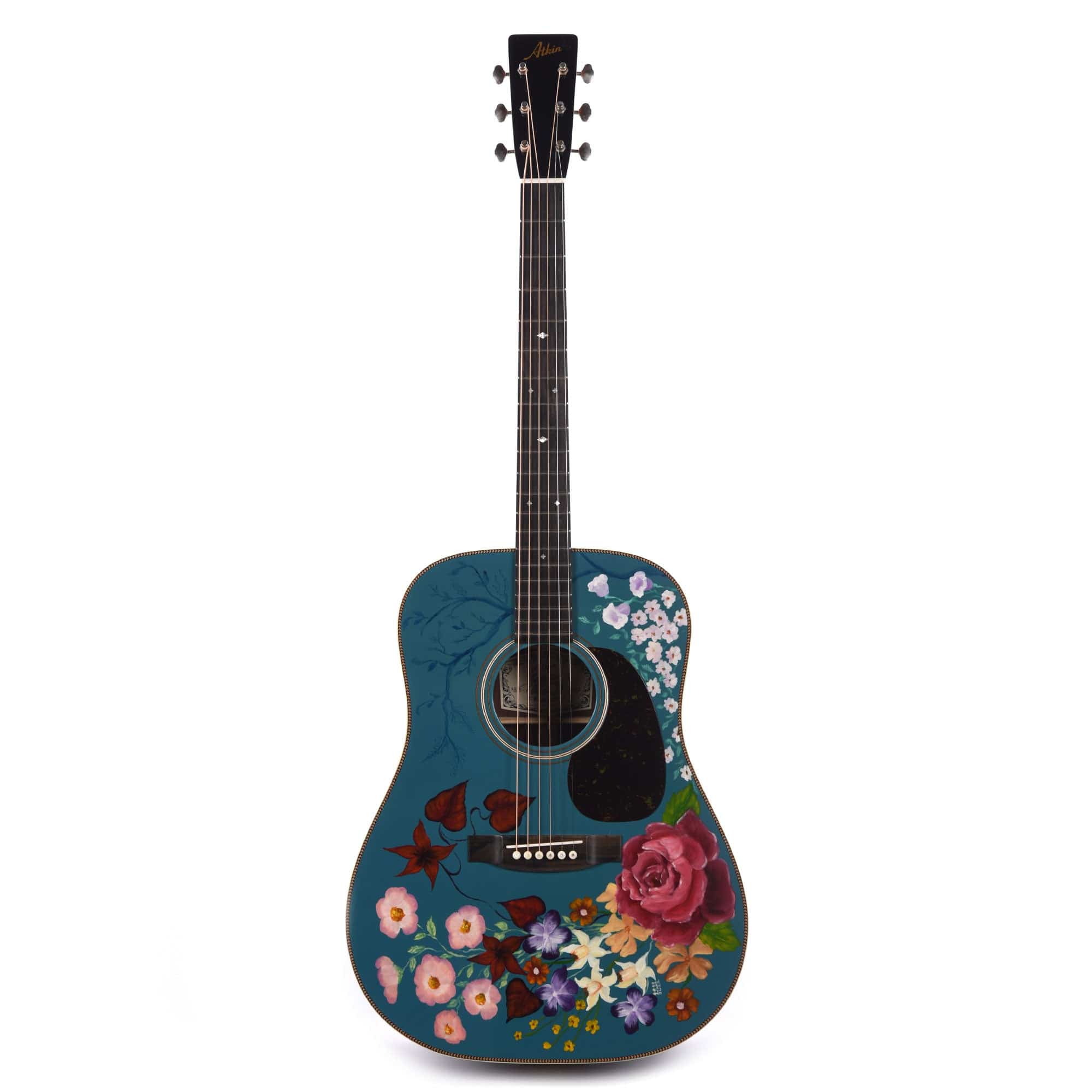 Atkin D37 Baked Sitka/Rosewood Aged Blue Hand Painted by Ian Ward Acoustic Guitars / Dreadnought